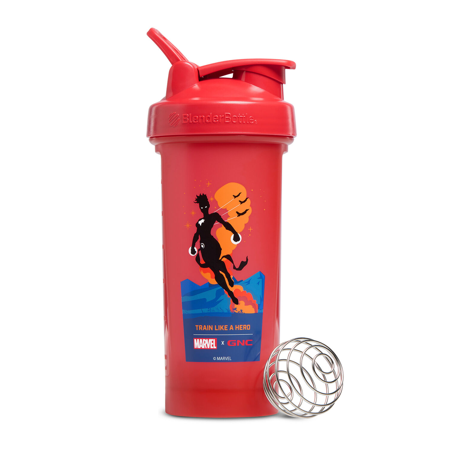 Blender Bottle Classic 20 oz. Shaker with Loop Top - Clear/Red