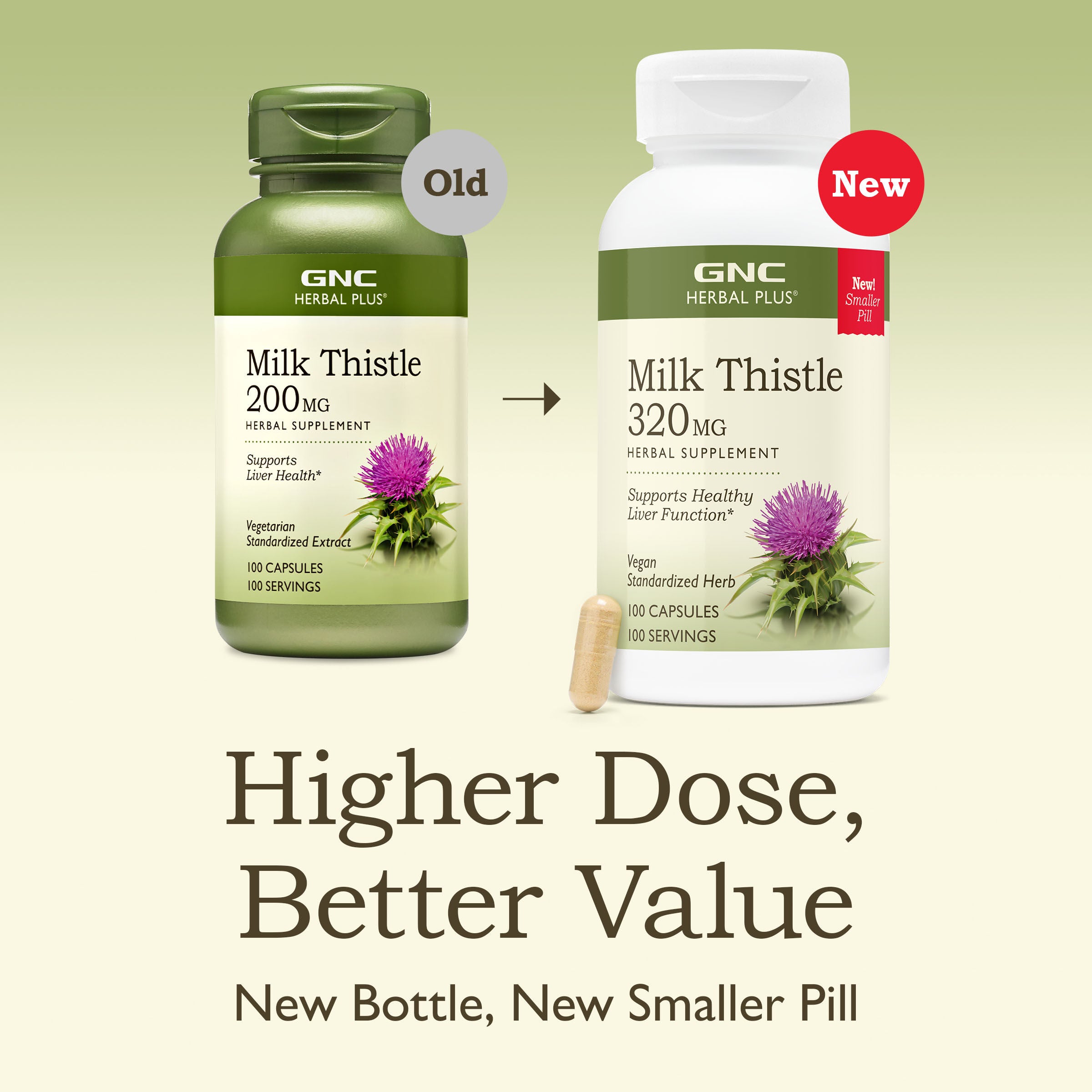Milk Thistle 320mg - 100 Capsules (100 Servings)  | GNC