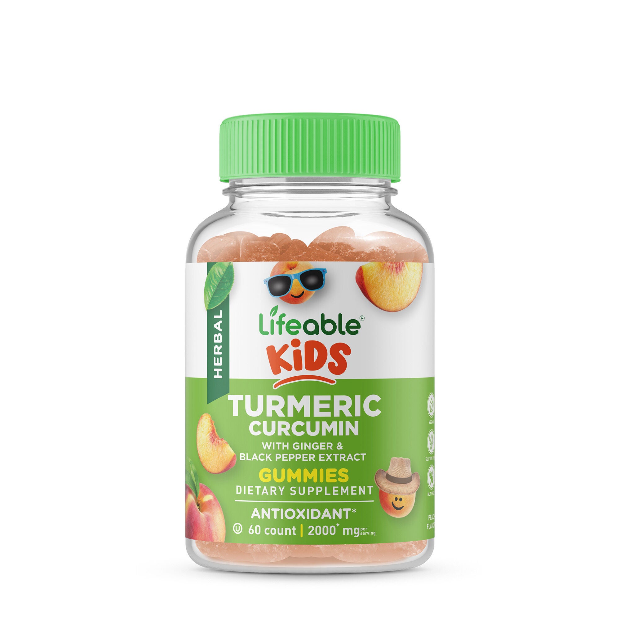 Kids Herbal Turmeric Curcumin 2000mg - 60 Gummies (60 Servings)  | GNC