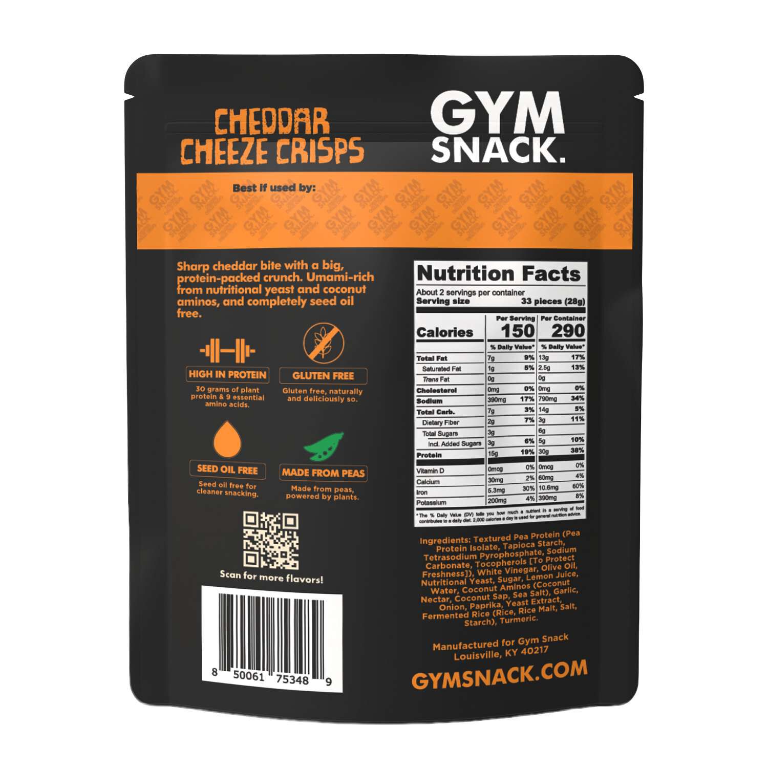 Protein Crisps - Cheddar Cheeze (8 Bags)