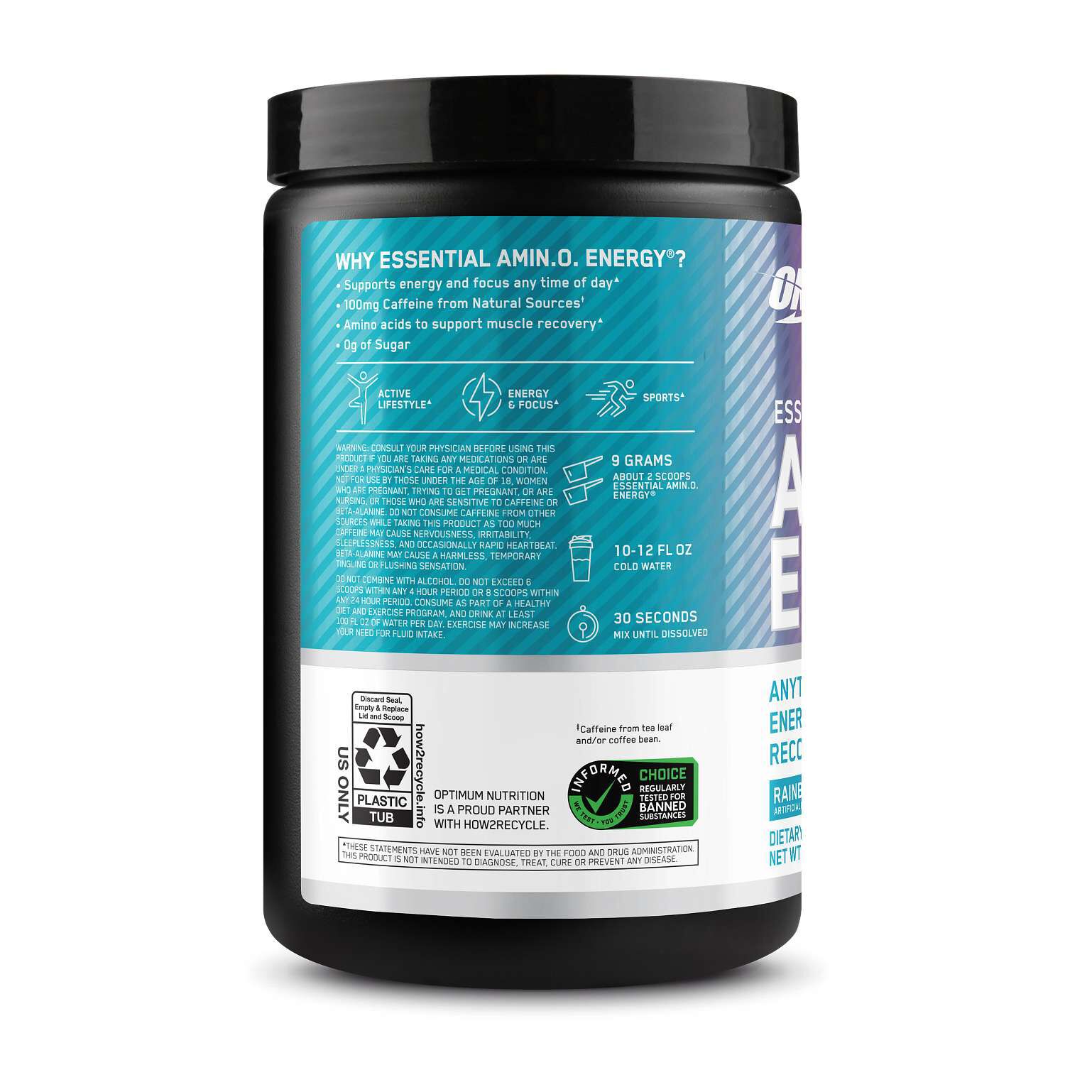 Essential AMIN.O. Energy - Rainbow Sherbet (30 Servings) Rainbow Sherbet | GNC