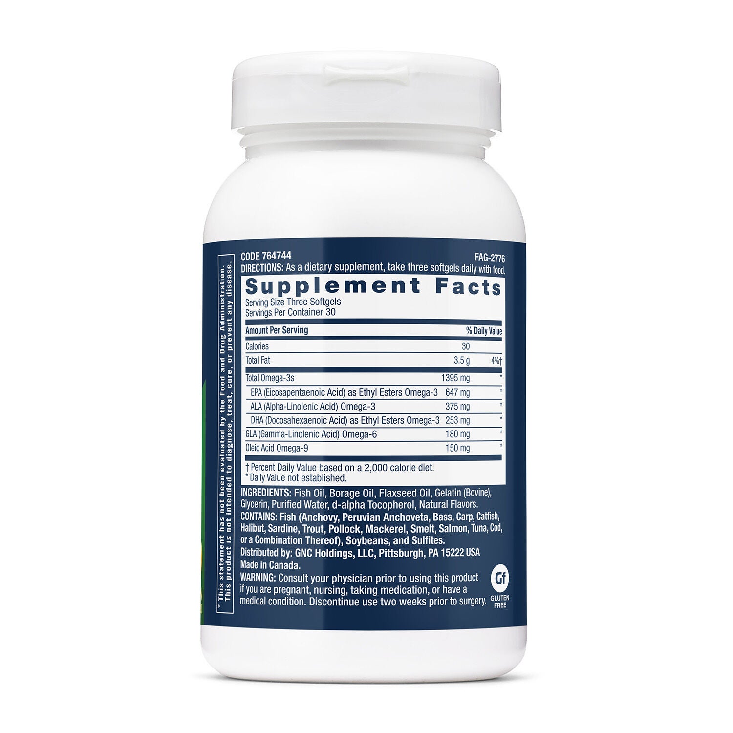 Triple Strength Omega Complex - Lemon - 90 Softgels (30 Servings)  | GNC