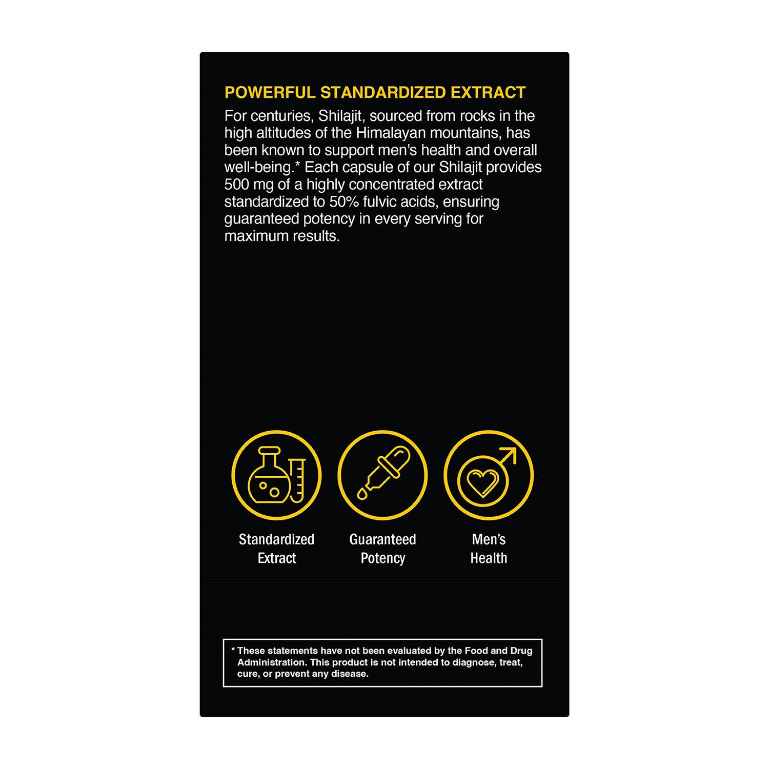 Shilajit 500mg - 60 Capsules (60 Servings)  | GNC