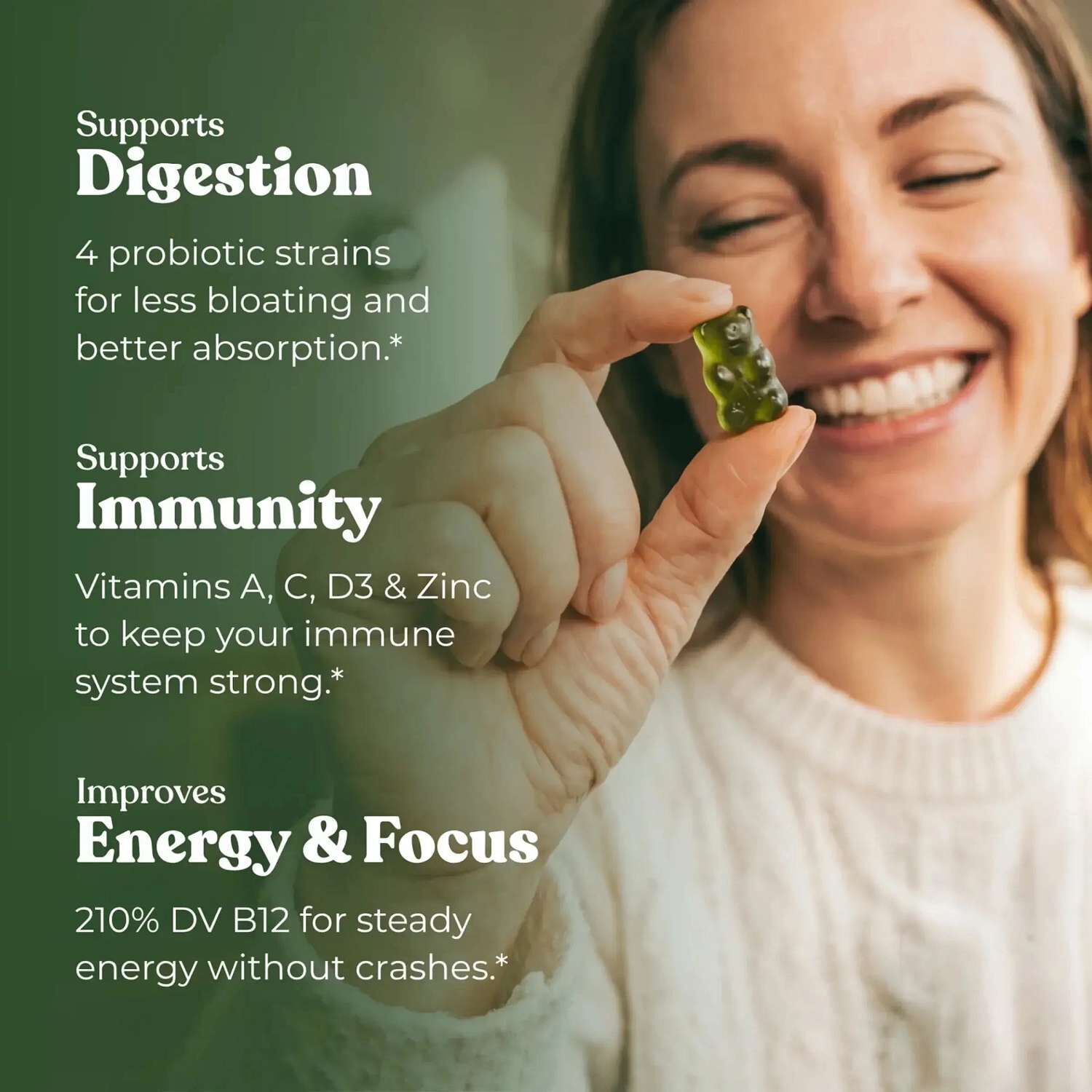 Superfood Greens Gummies - Green Apple (12 Pouches)