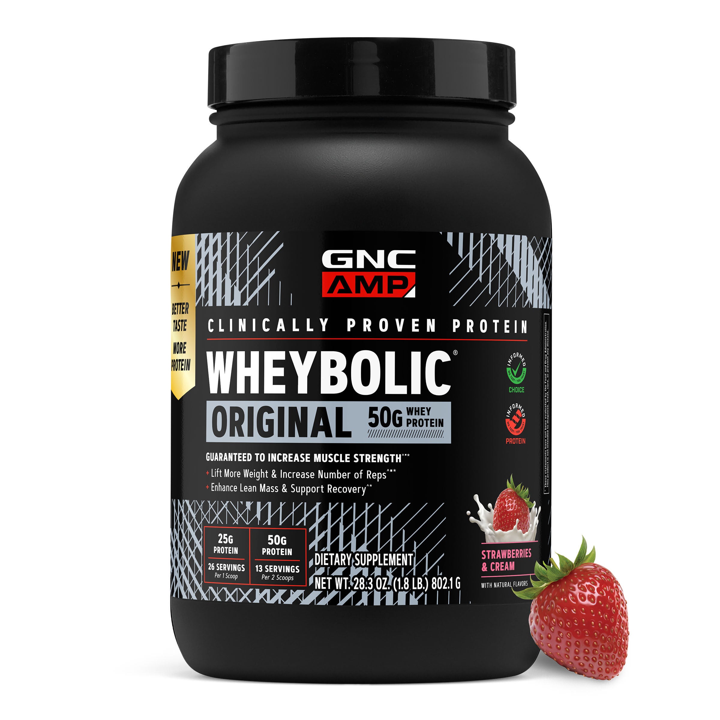 New Wheybolic - Strawberries & Cream (26 Servings) Strawberries and Cream | GNC