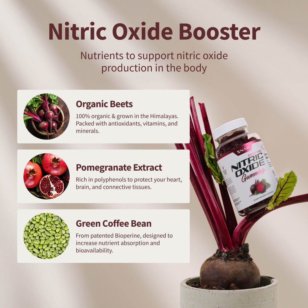 Nitric Oxide Sugar-Free Gummies - Mixed Berry - 60 Gummies (30 Servings)  | GNC