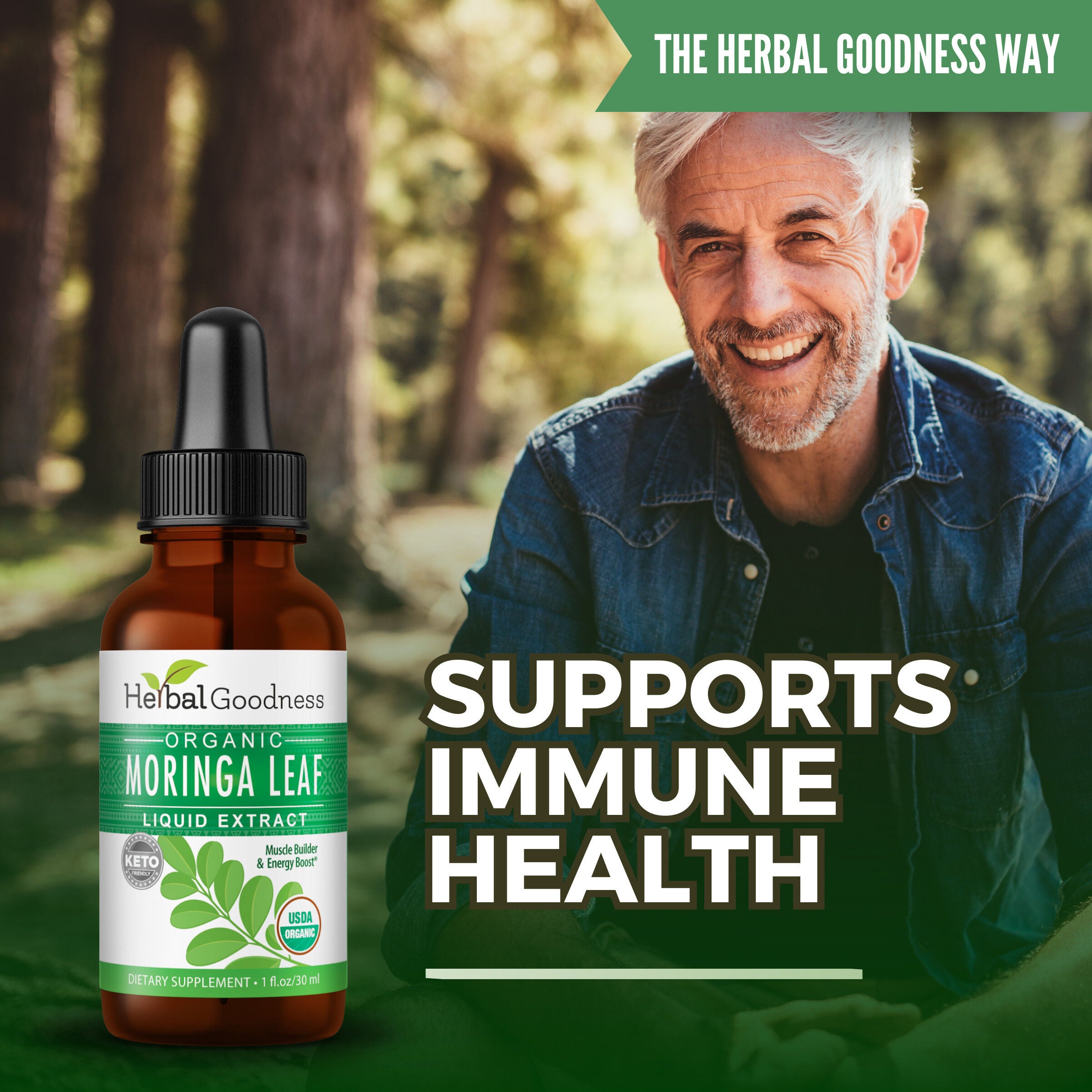 Organic Moringa Leaf Liquid Extract - 1 fl oz. (24 Servings)  | GNC