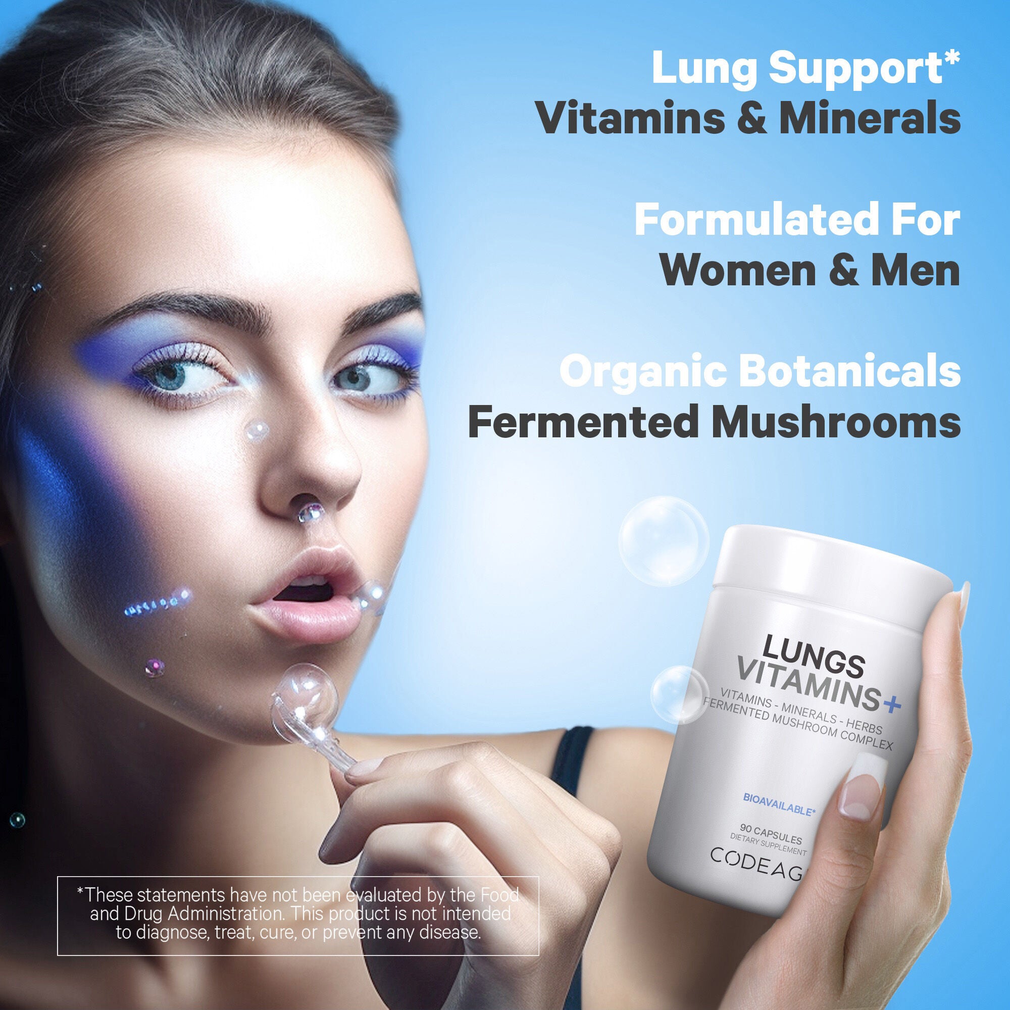 Lungs Vitamins + - 90 Capsules (30 Servings)  | GNC