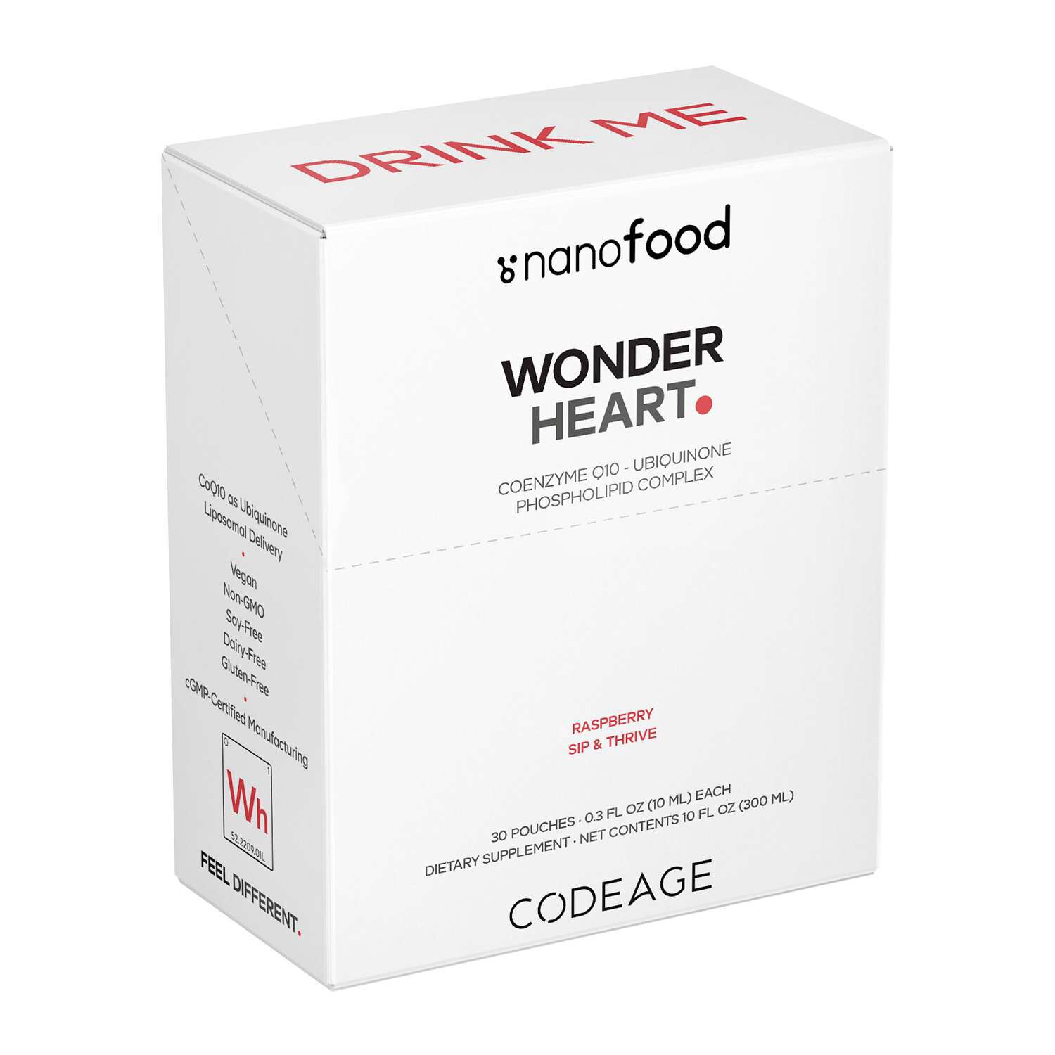 Nanofood Wonder Heart - Liposomal CoQ10 Liquid Supplement - 0.3 oz. (30 Servings)