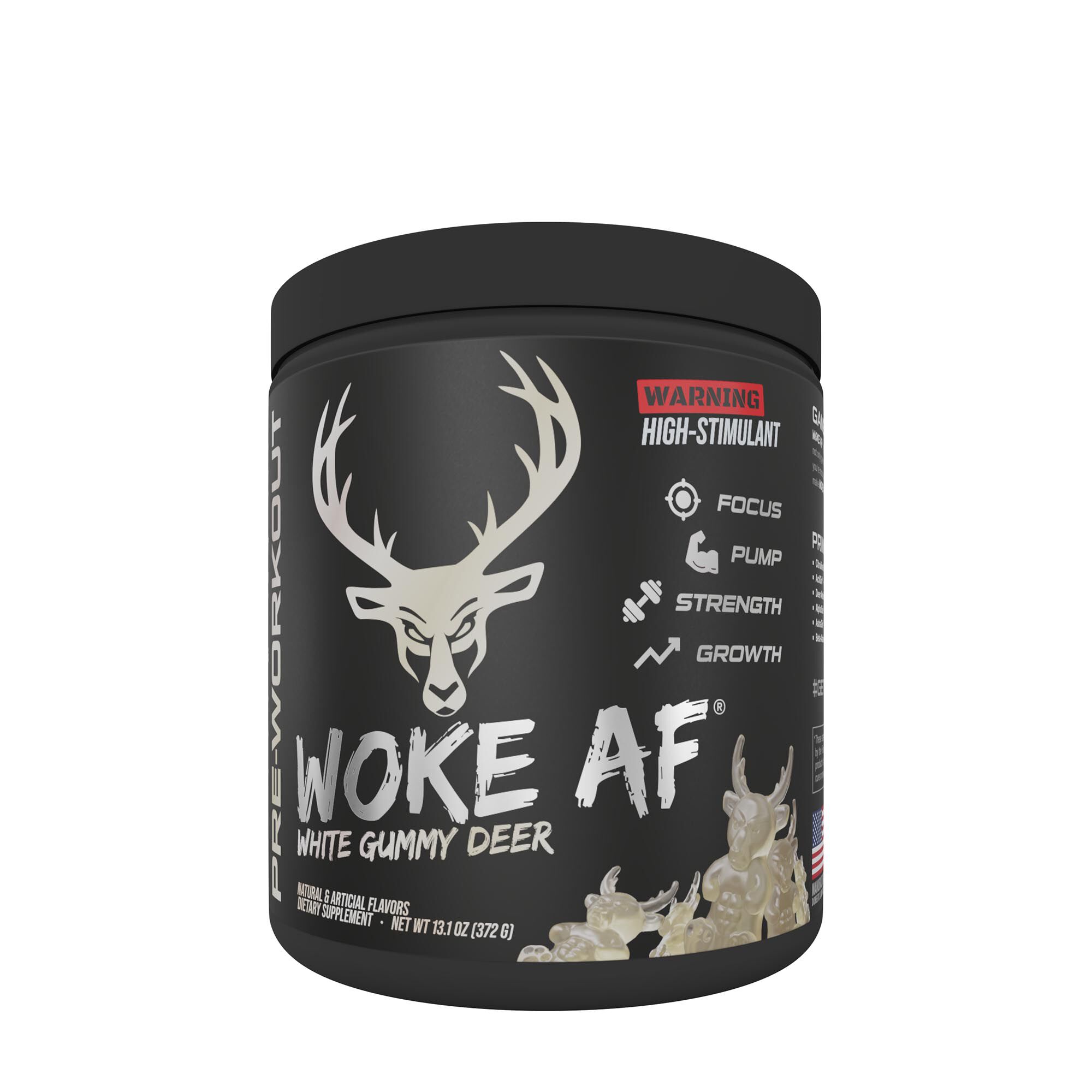 Bucked Up Nootropic Preworkout White Gummy Deer 30 Servings GNC
