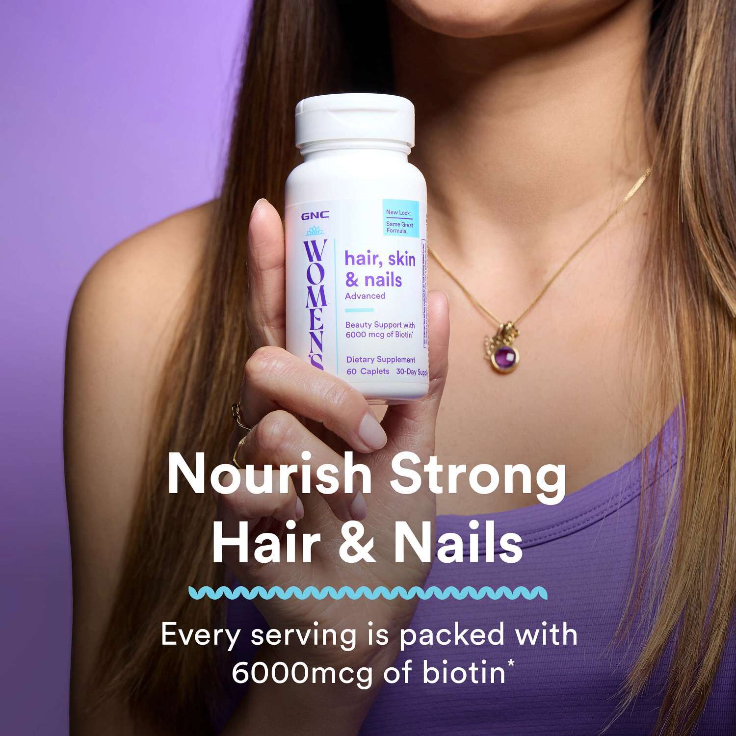 Advanced Hair, Skin & Nails Formula - 60 Caplets (30 Servings)