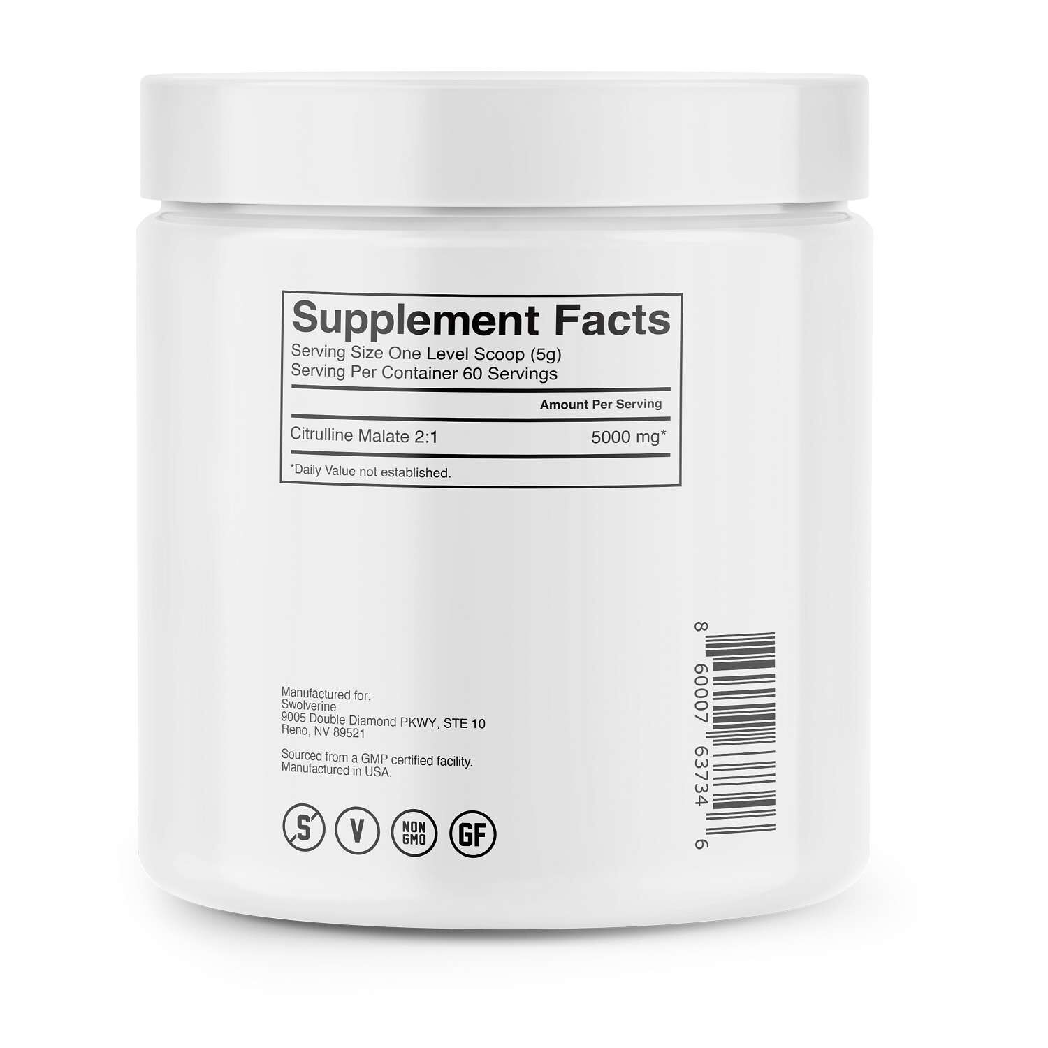 Citrulline Malate - Unflavored (60 Servings)  | GNC