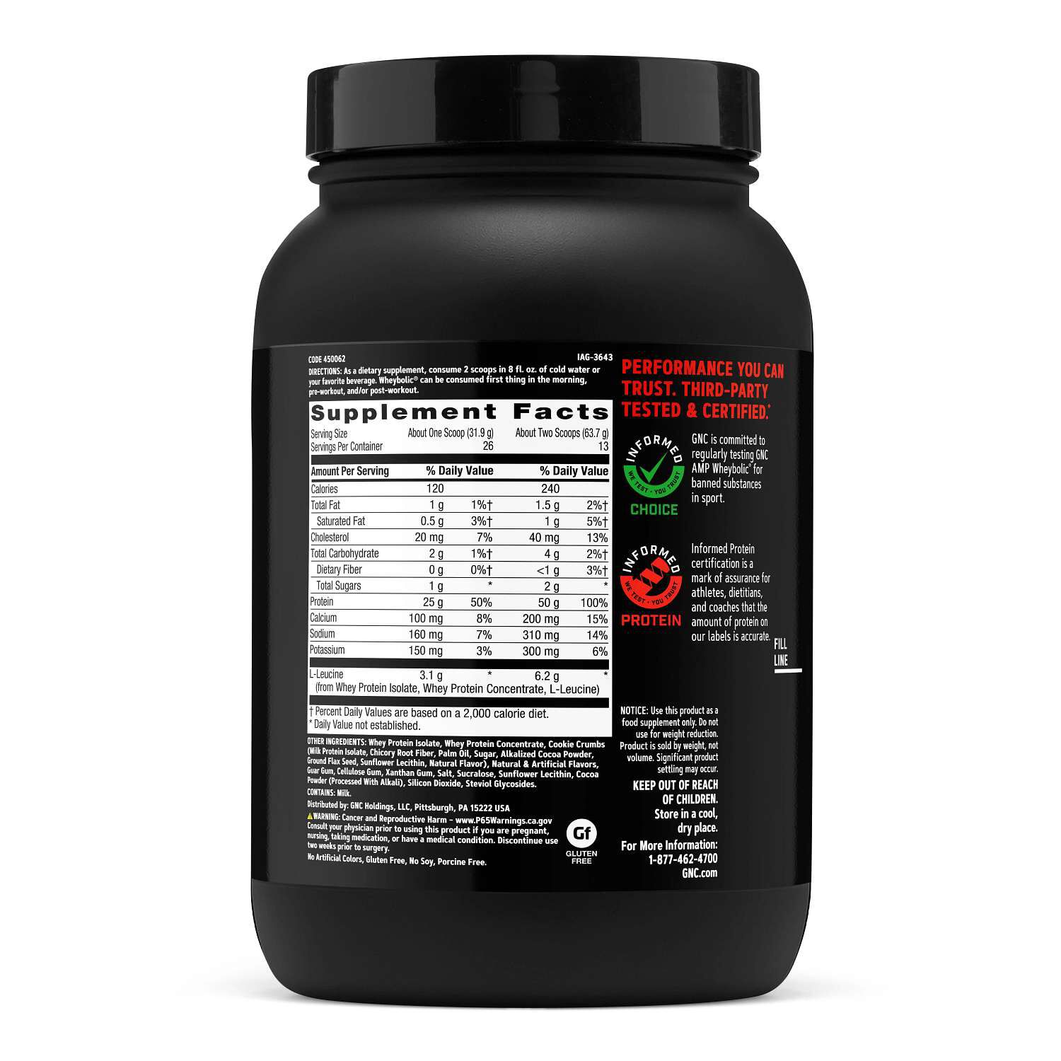 New Wheybolic - Cookies & Cream (26 Servings) Cookies and Cream | GNC