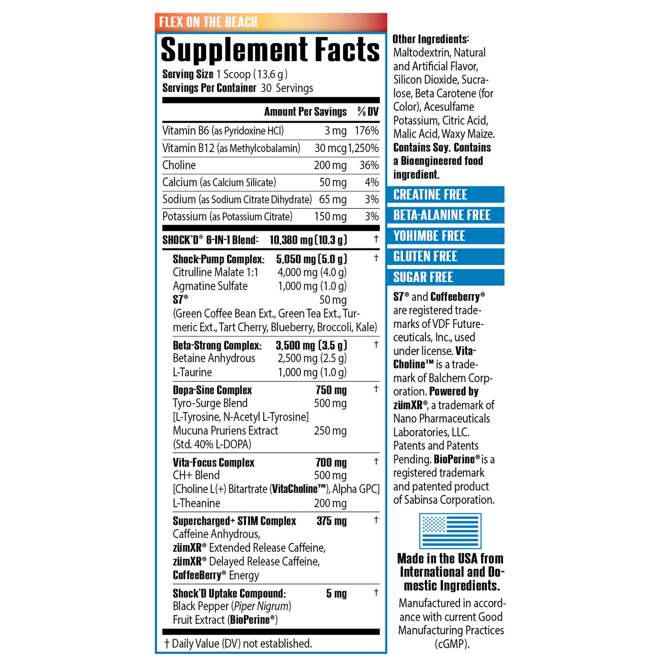 Shock'D Yoked - Flex on the Beach (30 Servings) Flex on the Beach | GNC