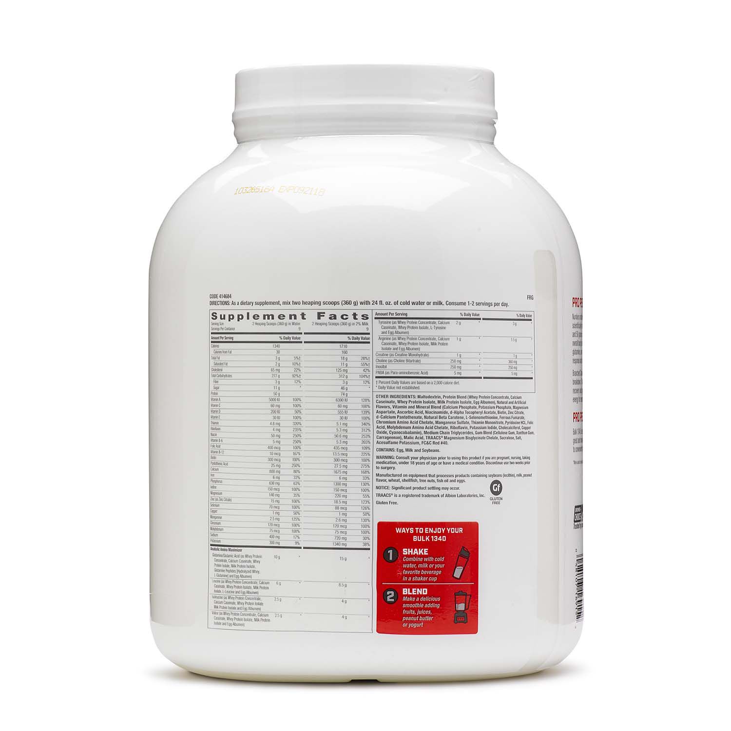 GNC Pro Performance® Bulk 1340 Strawberries and Cream, 7 lb(s) 48107187583 eBay