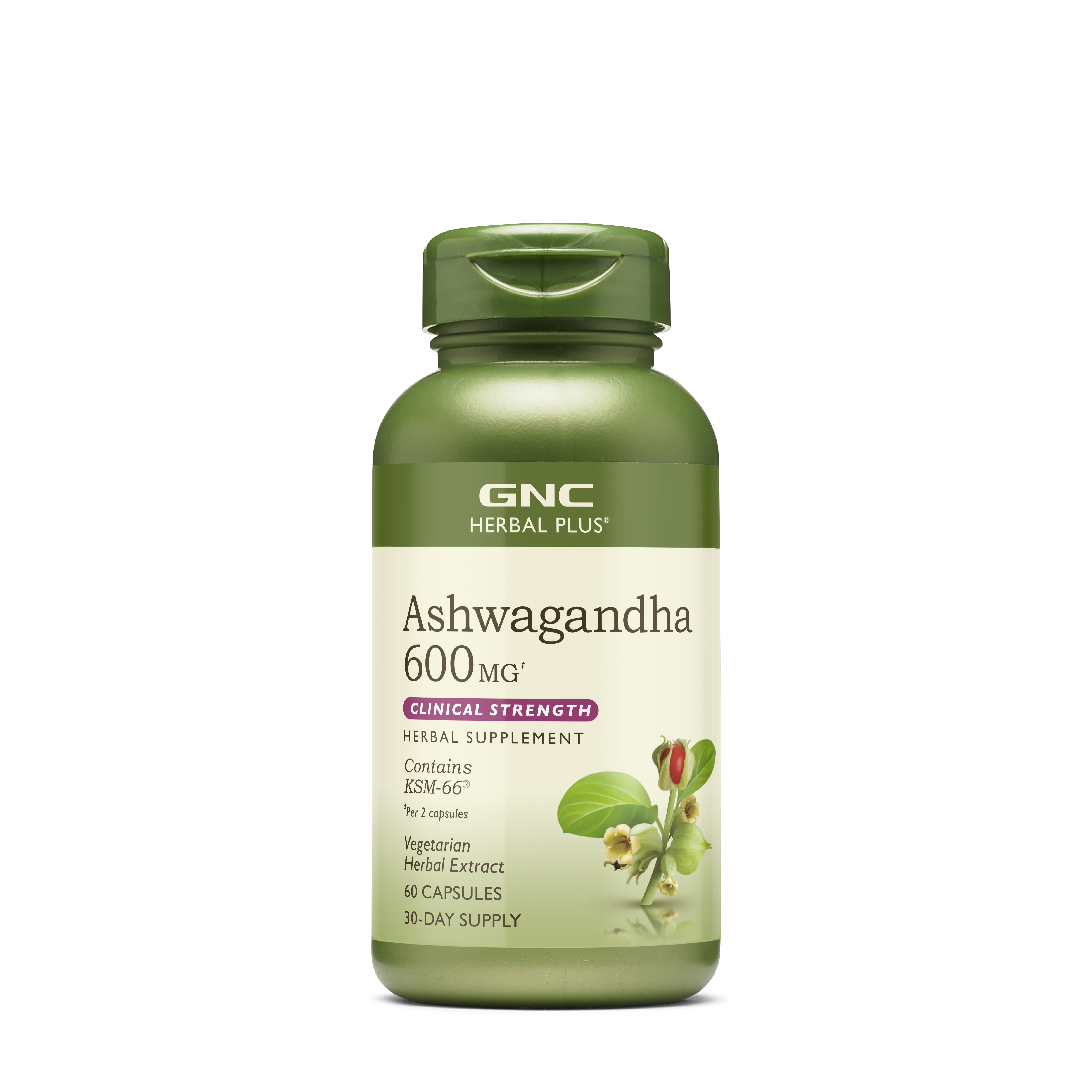 Ashwagandha 600mg - 60 Capsules &#40;30 Servings&#41;  | GNC