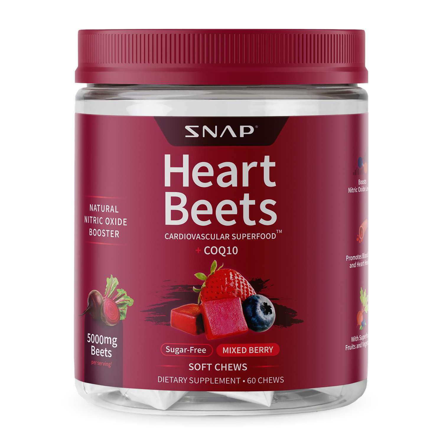 Heart Beets - Mixed Berry - 60 Chews (30 Servings)  | GNC
