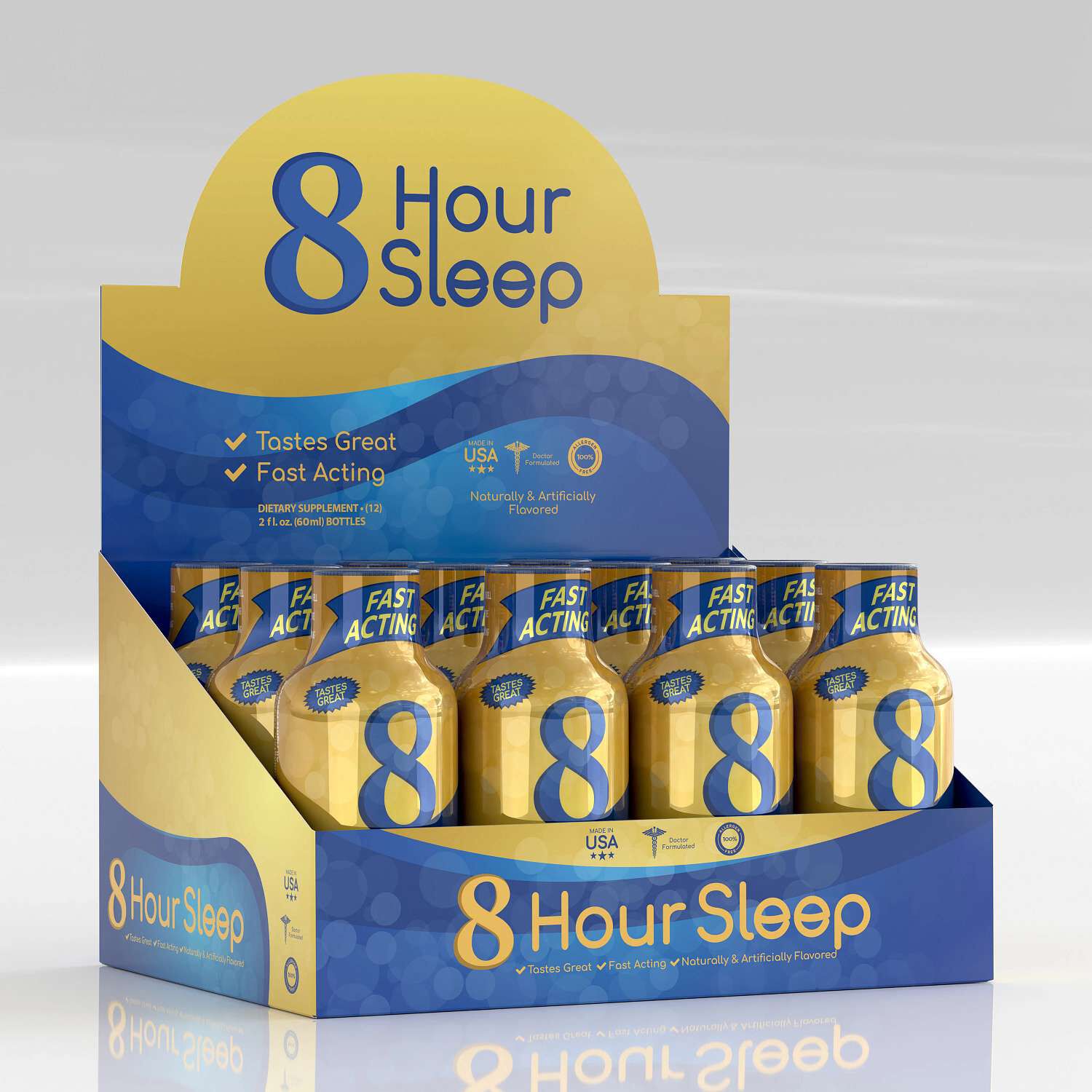 8 Hour Sleep Liquid Supplement - Berry - 1.93 oz. (12 Bottles)  | GNC