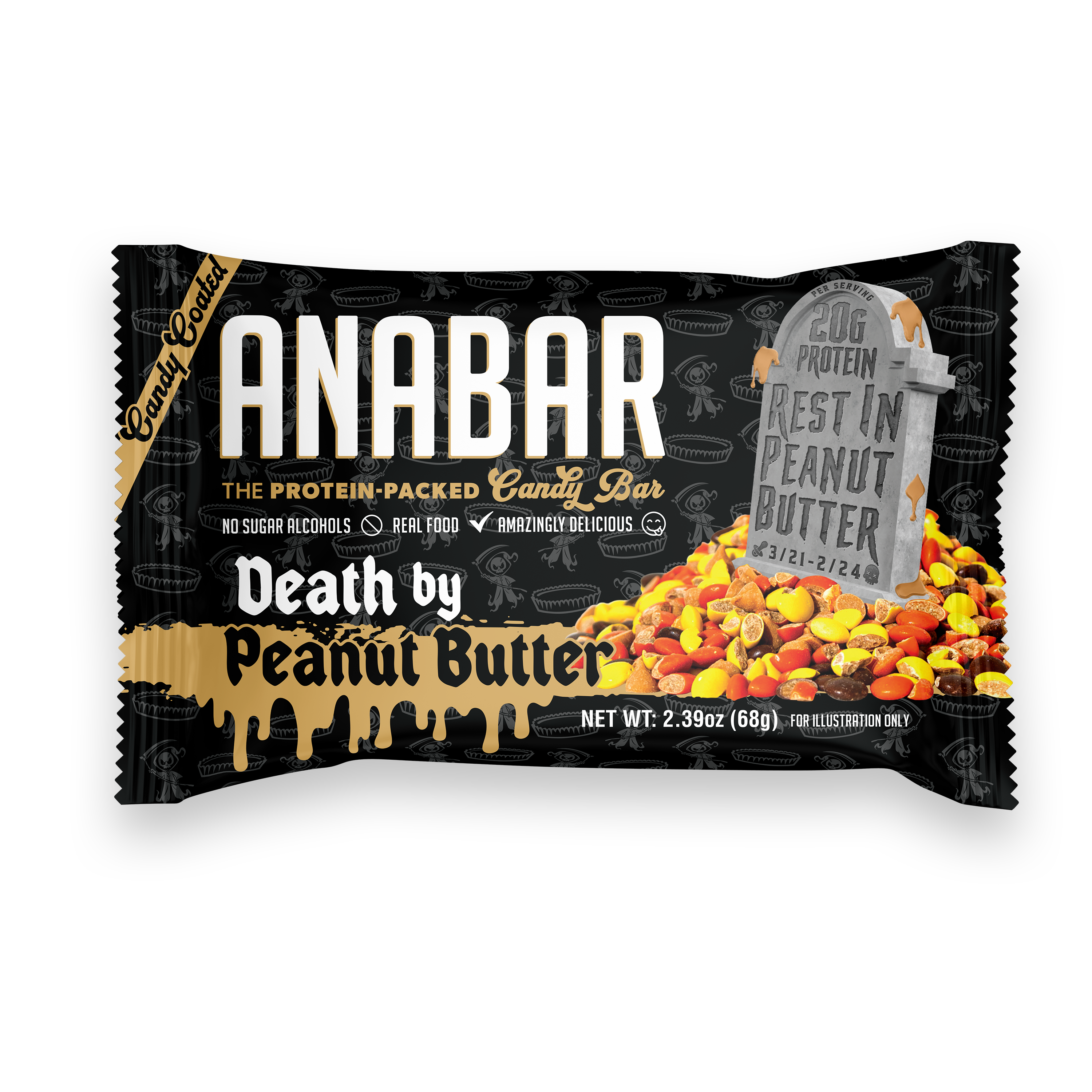 Anabar&reg; Protein Candy Bar - Peanut Butter - 12 Bars