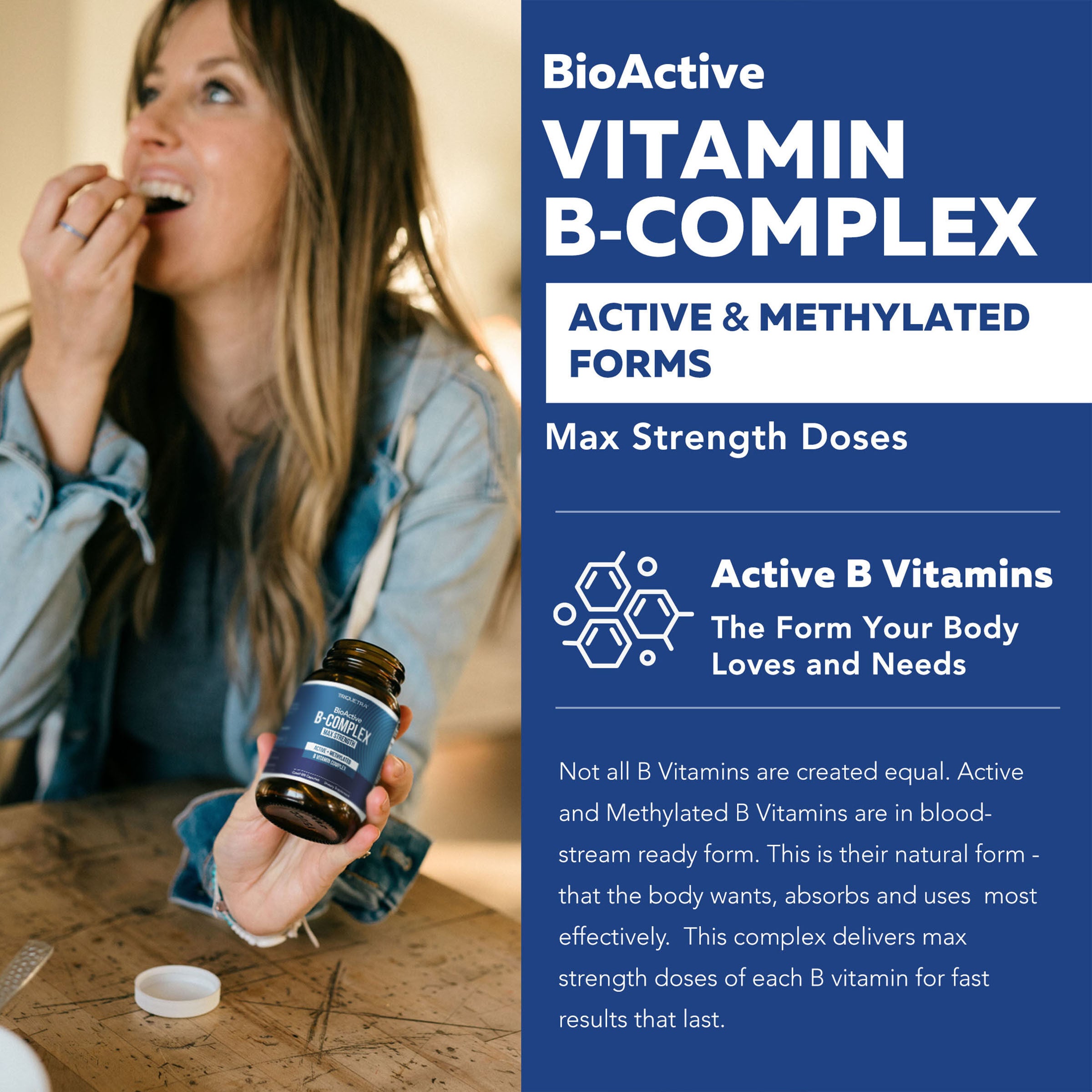 BioActive B-Complex Max Strength - 60 Capsules (60 Servings)
