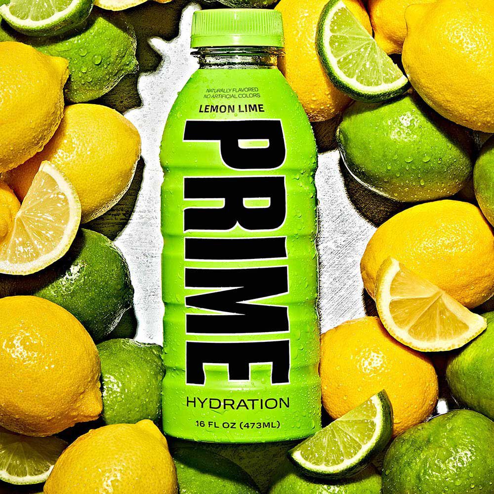 Prime Hydration Drink Beverage By Logan Paul - EMPTY Bottle - Lemon Lime -  2022