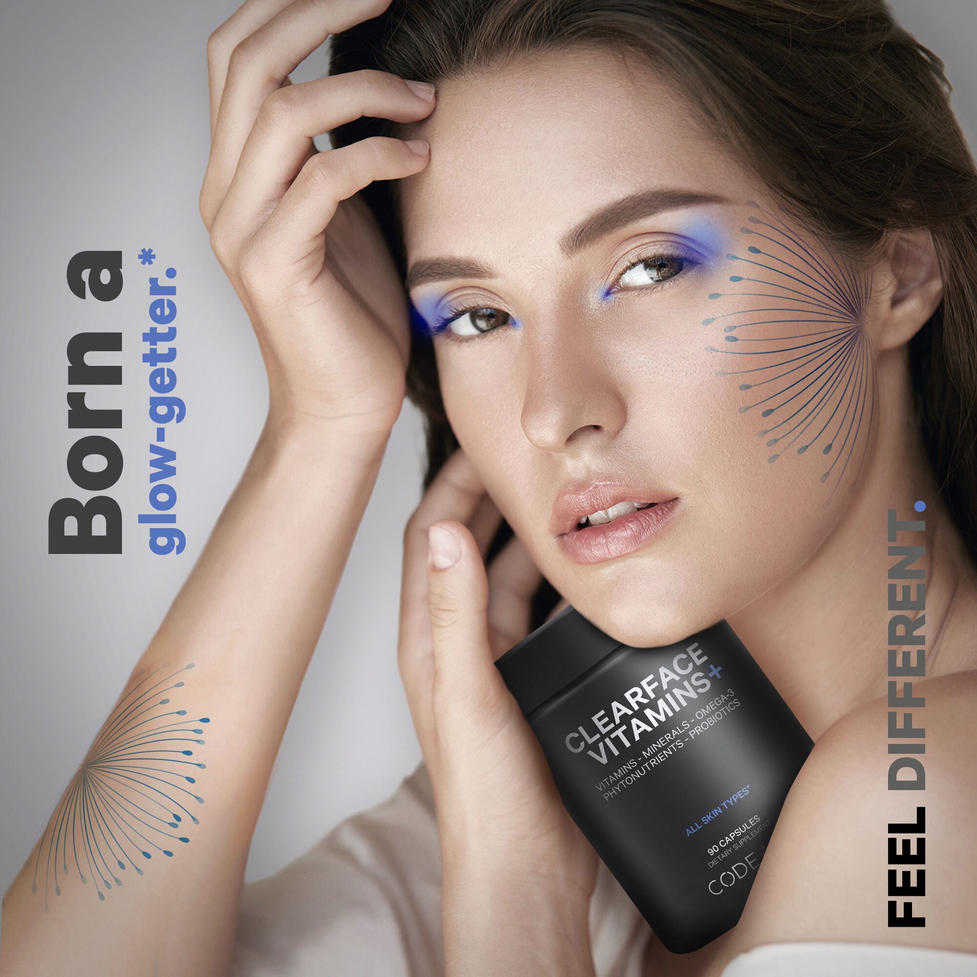 Clearface Vitamins - Daily Multivitamin - Minerals - Herbs - 90 Capsules (30 Servings)  | GNC