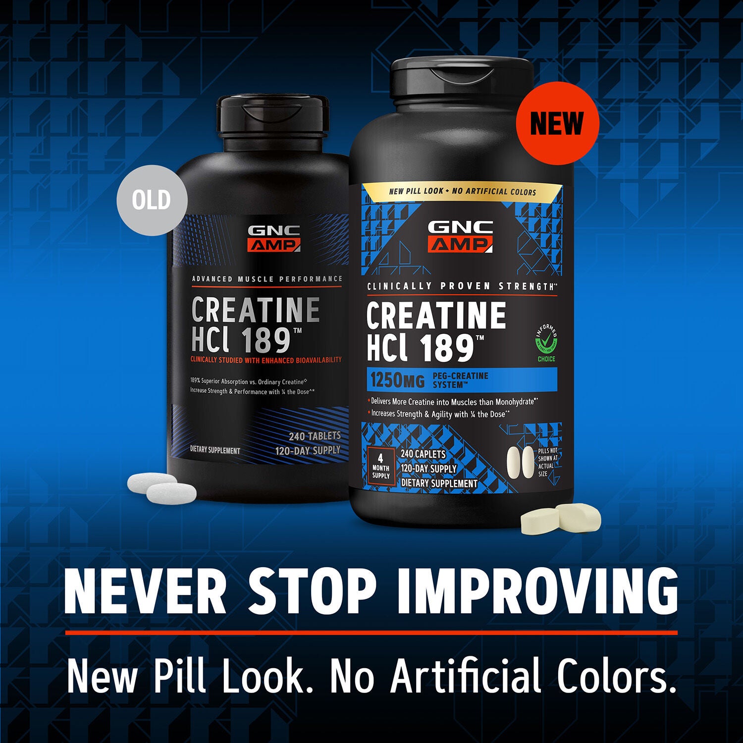 Creatine HCl 189&trade; - 240 Tablets (120 Servings)  | GNC