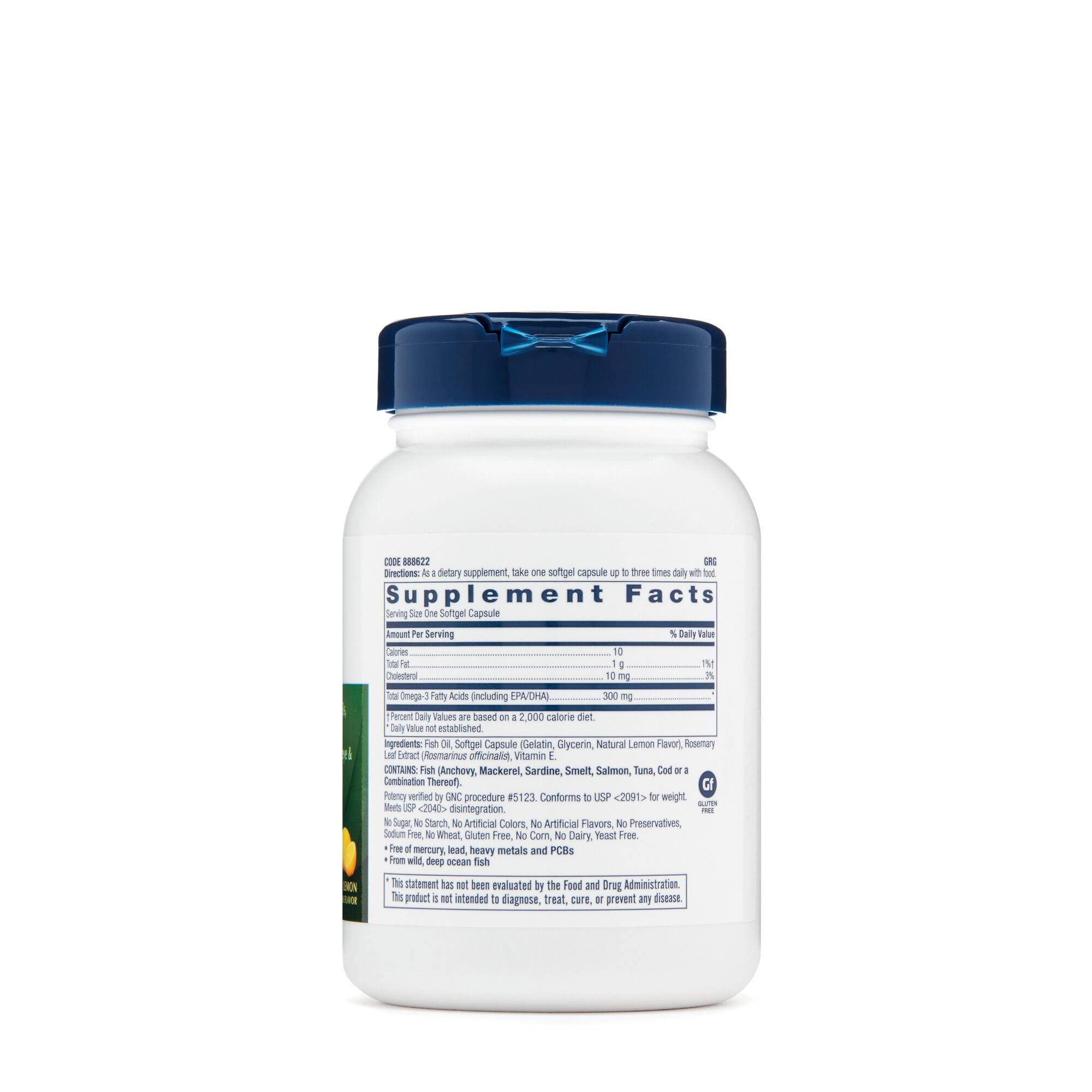 Fish Oil - Lemon - 90 Softgels (90 Servings)  | GNC