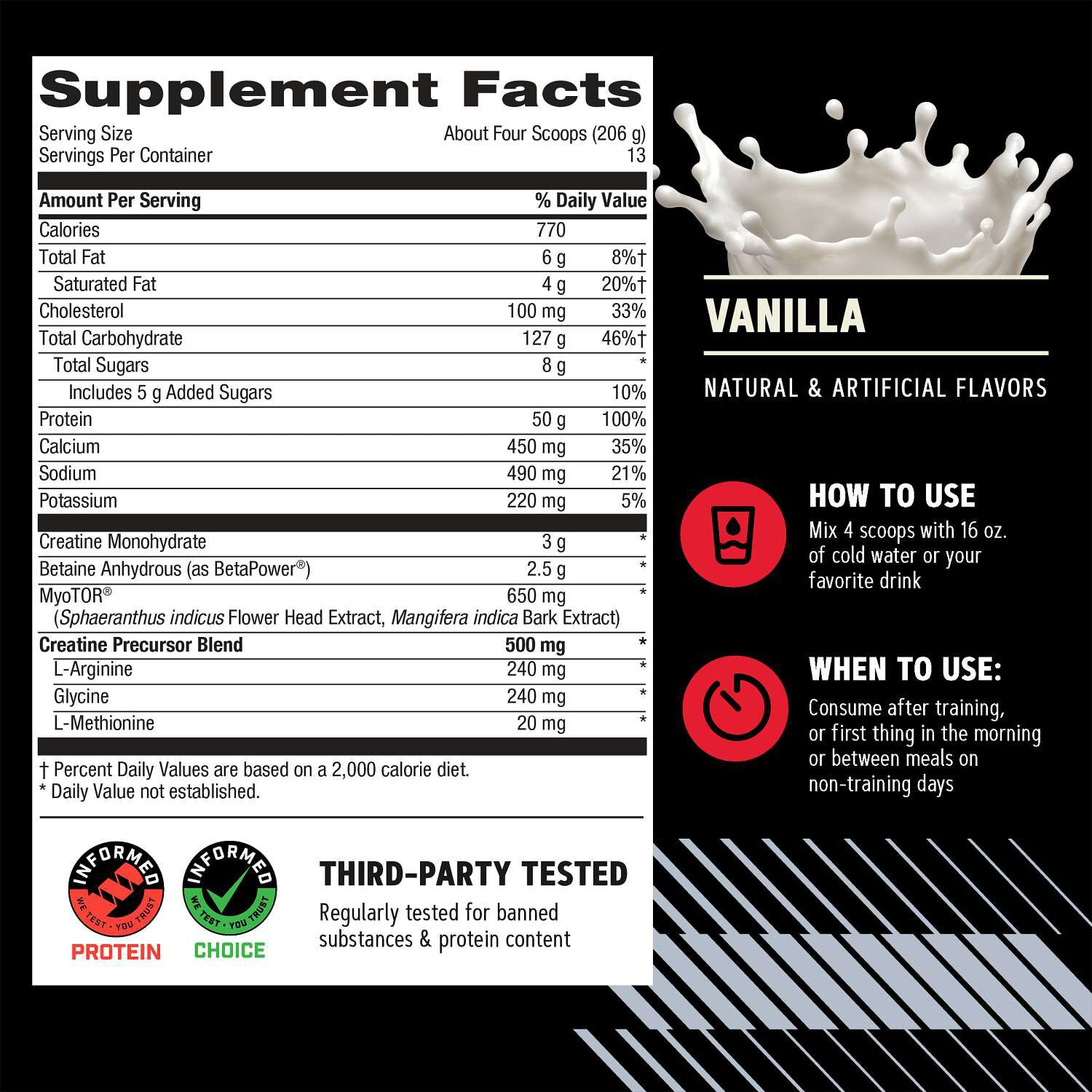 Mass XXX&trade; with MyoTor&reg;  - Vanilla (13 Servings) Vanilla | GNC