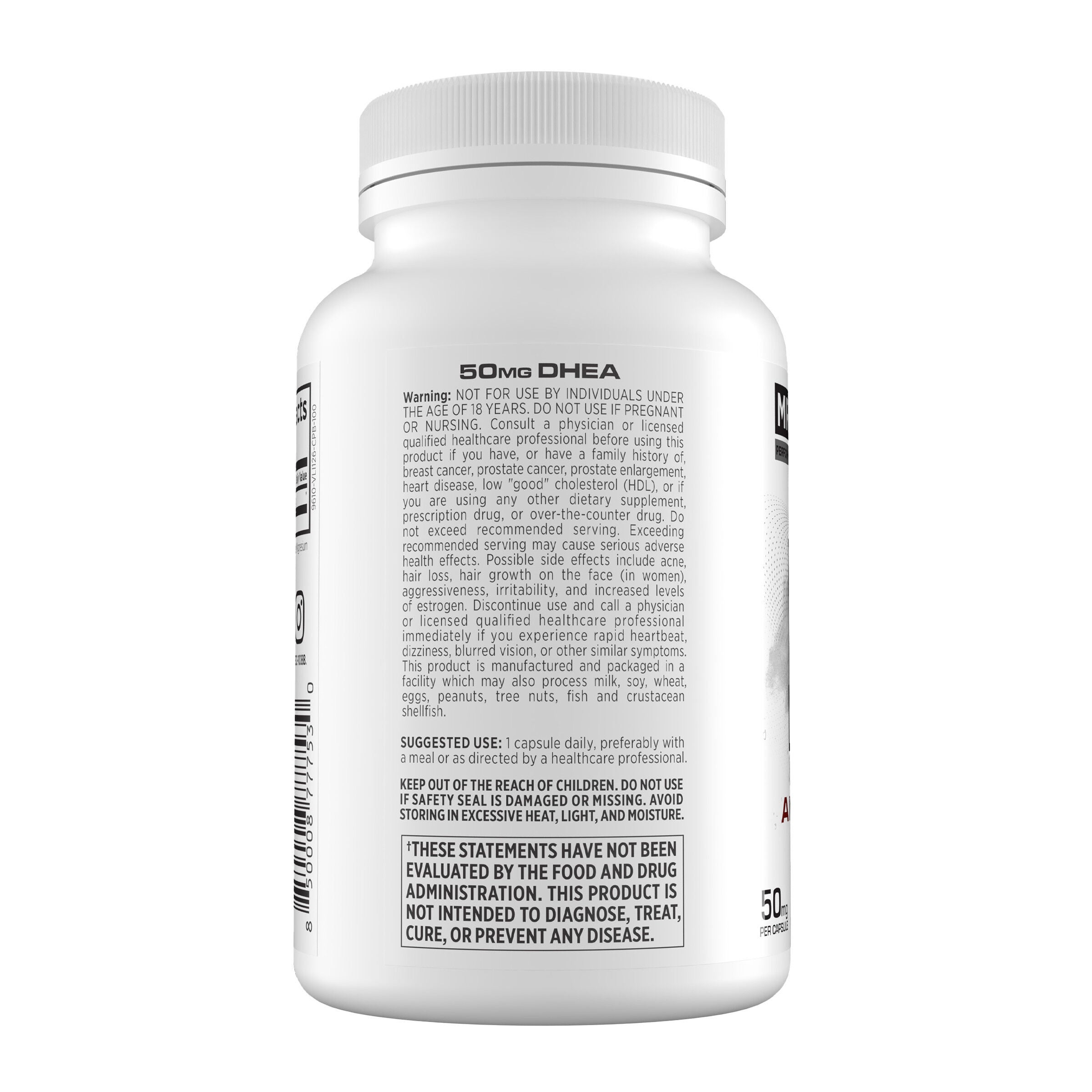 DHEA 50 - 100 Capsules (100 Servings)