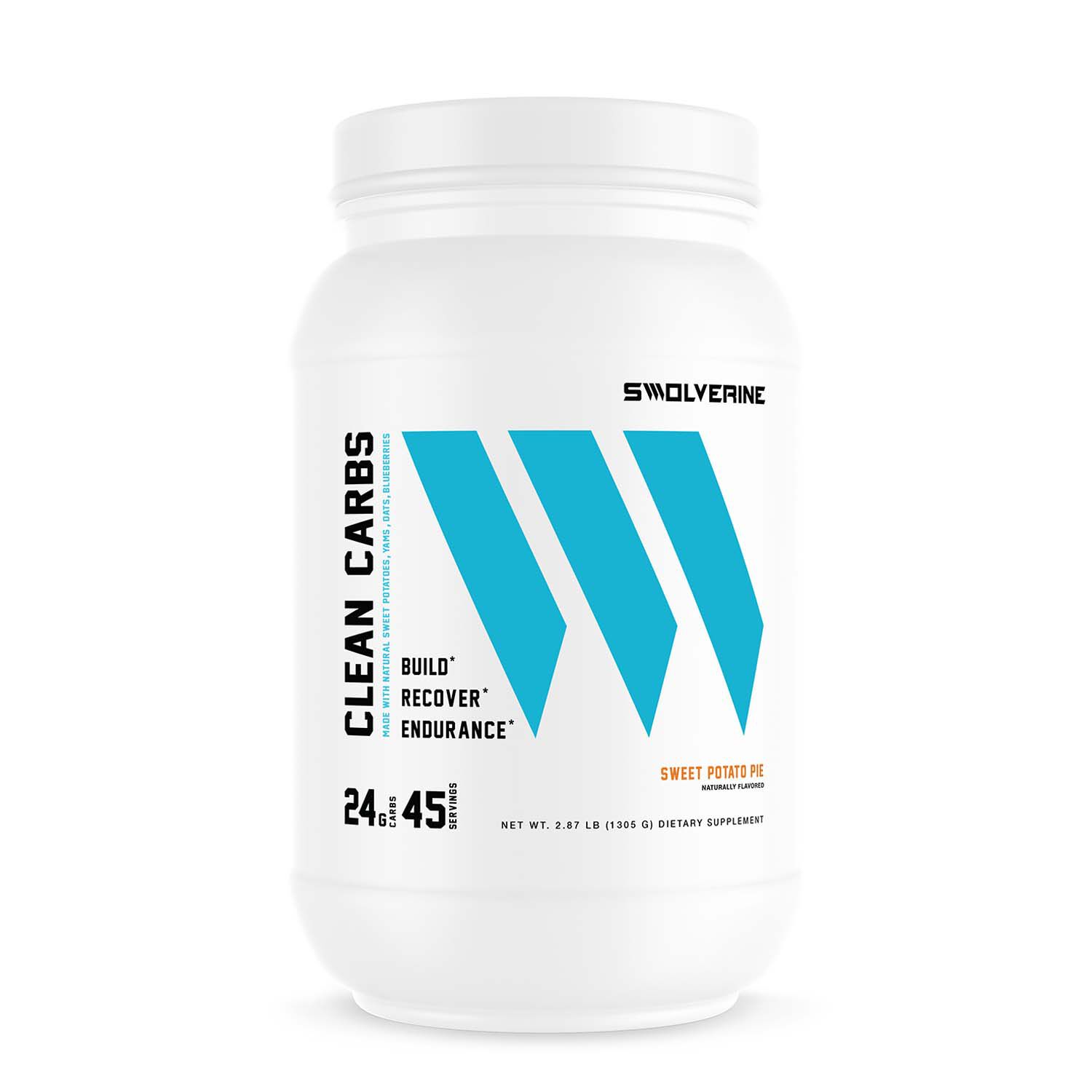 Swolverine Clean Carbs Supplement Powder Sweet Potato Pie Flavored Gnc