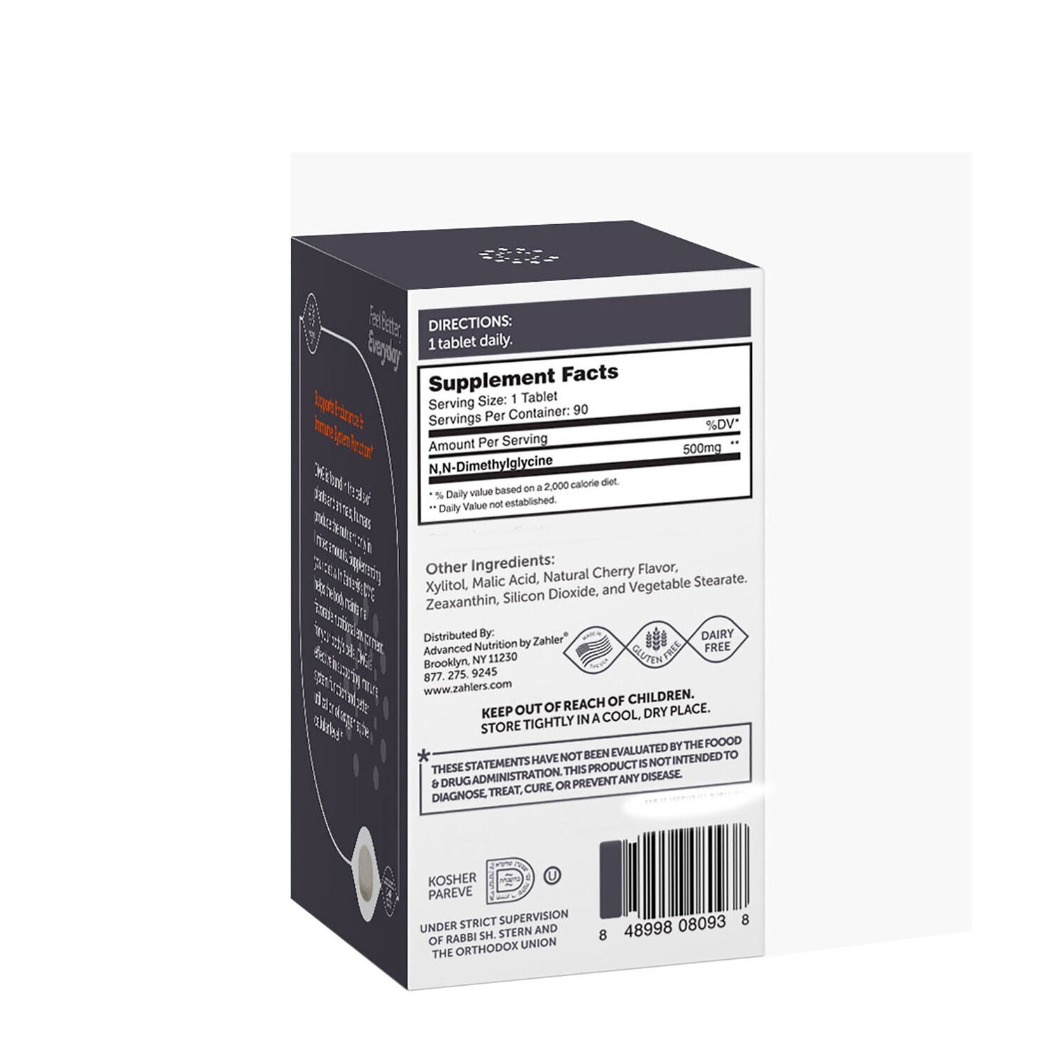 DMG Dimethylglycine 500mg - 90 Chewable Tablets (90 Servings)  | GNC