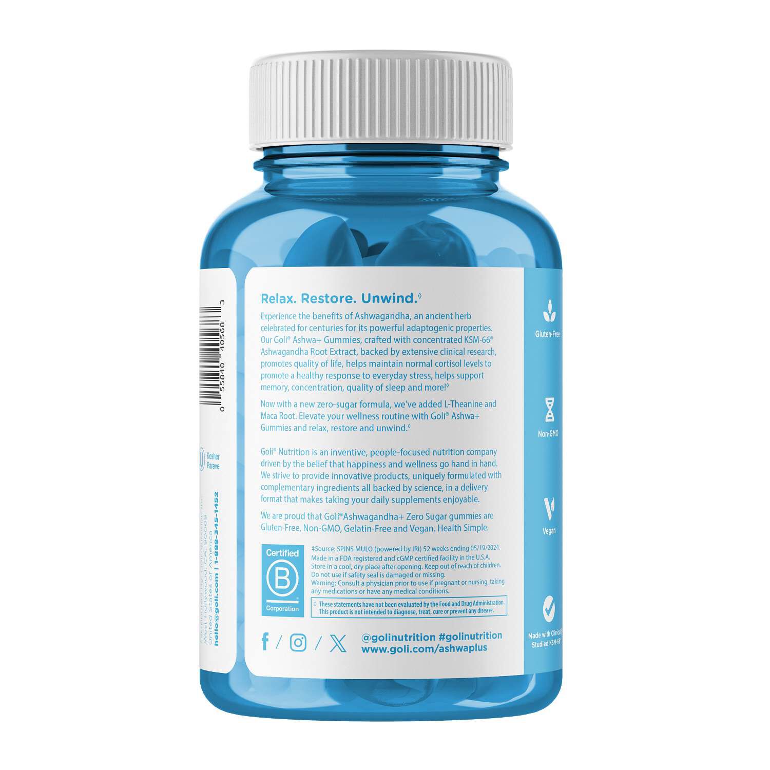 Ashwagandha+ Gummies  - 60 Gummies (30 Servings)  | GNC