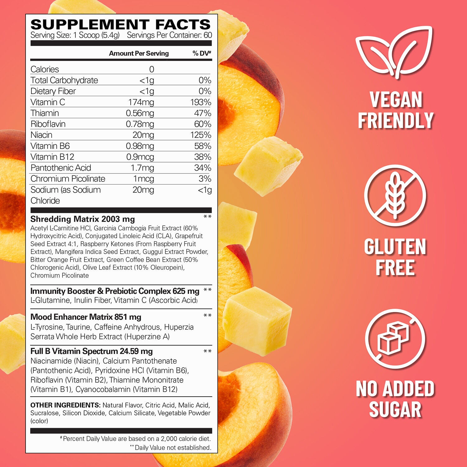 OxyShred - Peach Mango - 11.36 oz. (60 Servings)