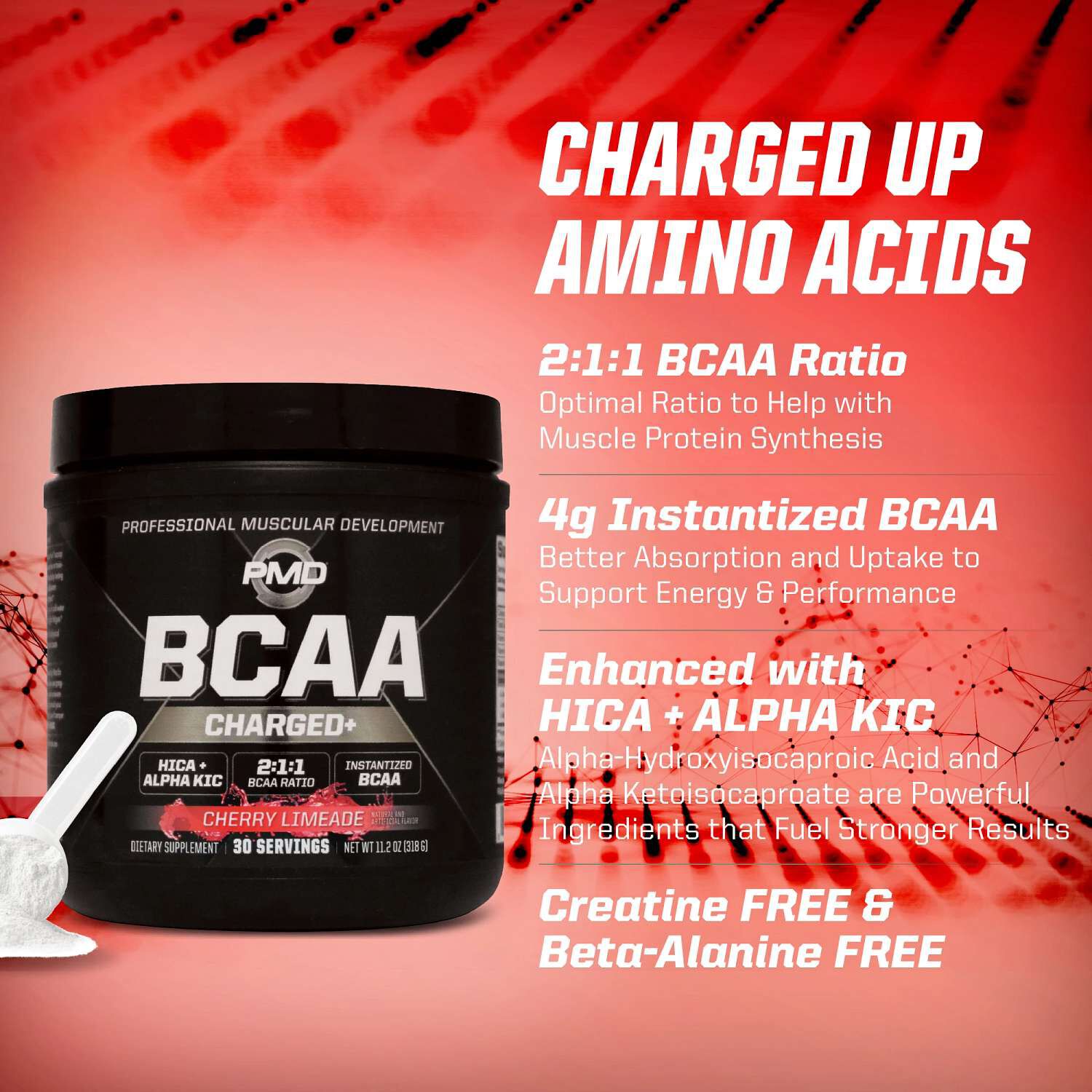 BCAA Charged+ - Cherry Limeade (30 Servings) Cherry Limeade | GNC