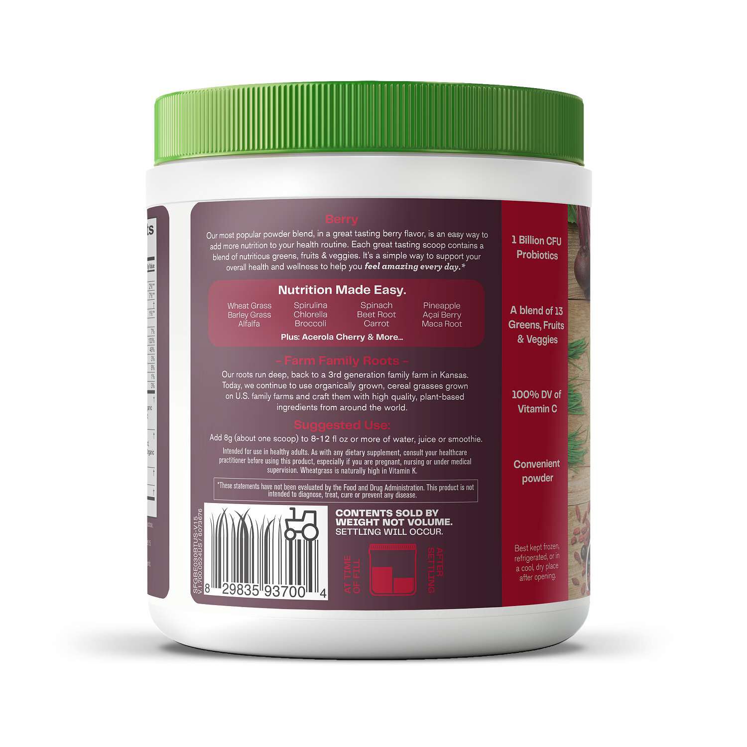 Greens Blend Superfood - Berry - 8.5 oz. (30 Servings) Berry | GNC