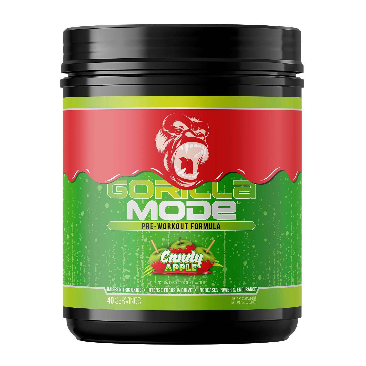 Gorilla Mode Pre-Workout - Candy Apple (40 Servings)  | GNC
