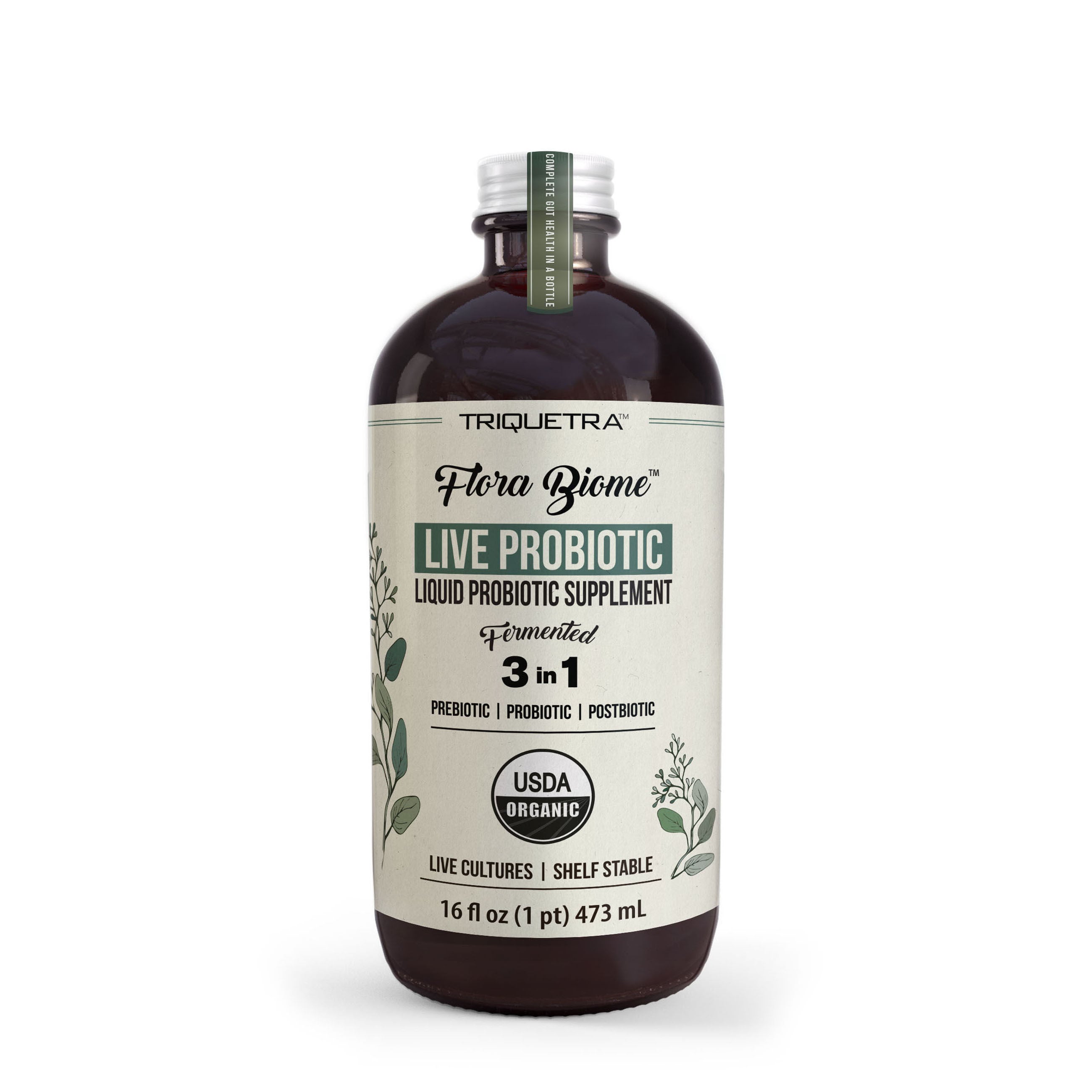 Flora Biome 3-in-1 Live Probiotic - 16 fl oz (32 Servings)  | GNC