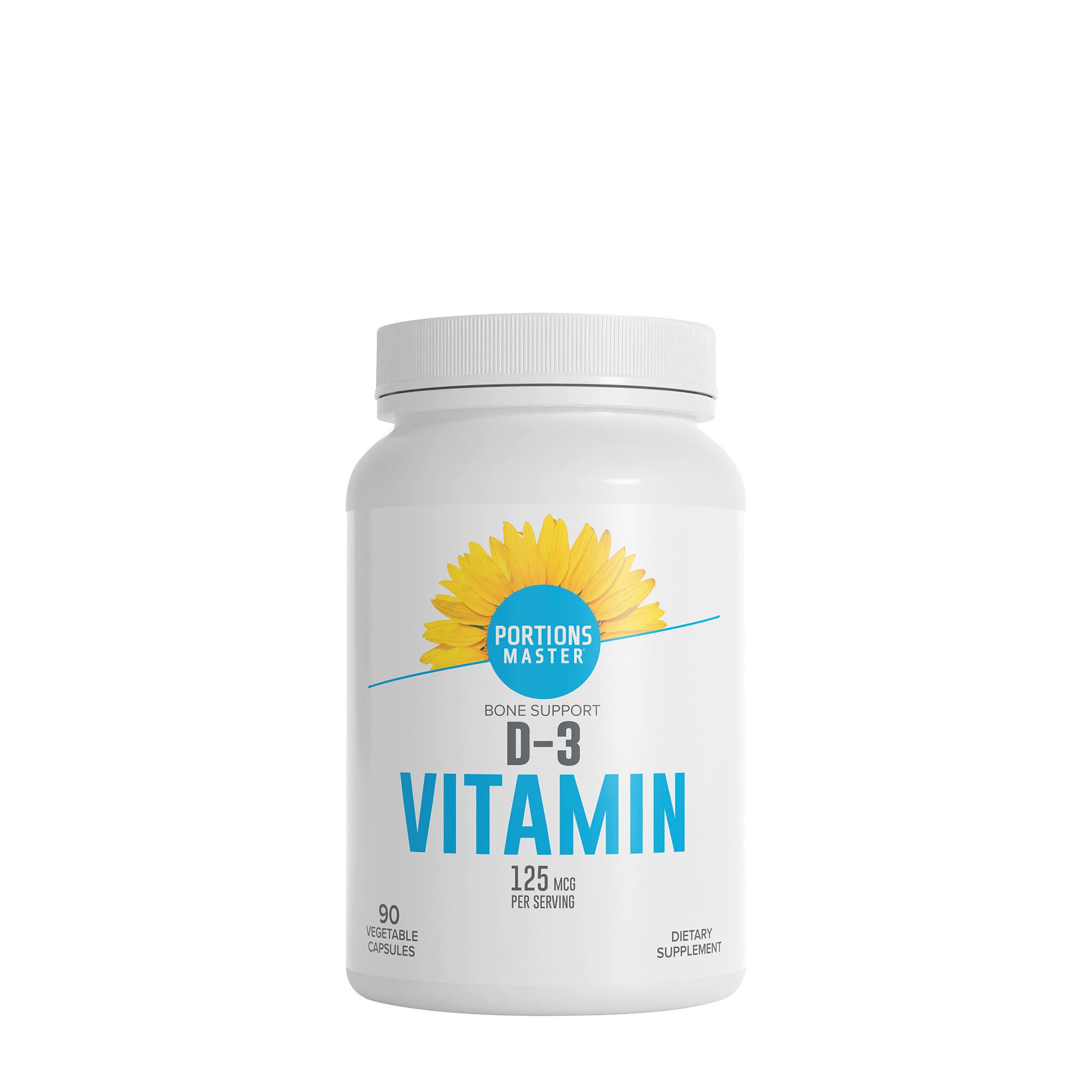 Portions Master Vitamin D-3 Healthy - 90 Tablets (90 Servings) Capsules