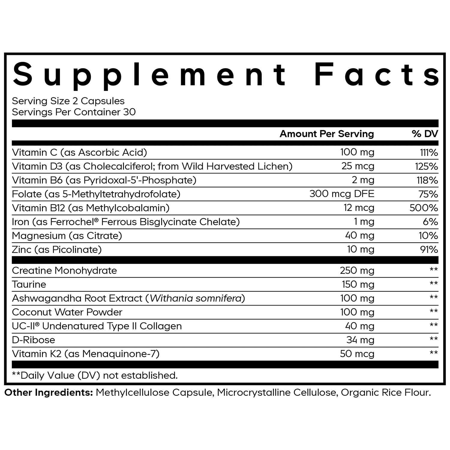 Teen Athlete Multivitamin+ - 60 Vegetable Capsules (30 Servings)