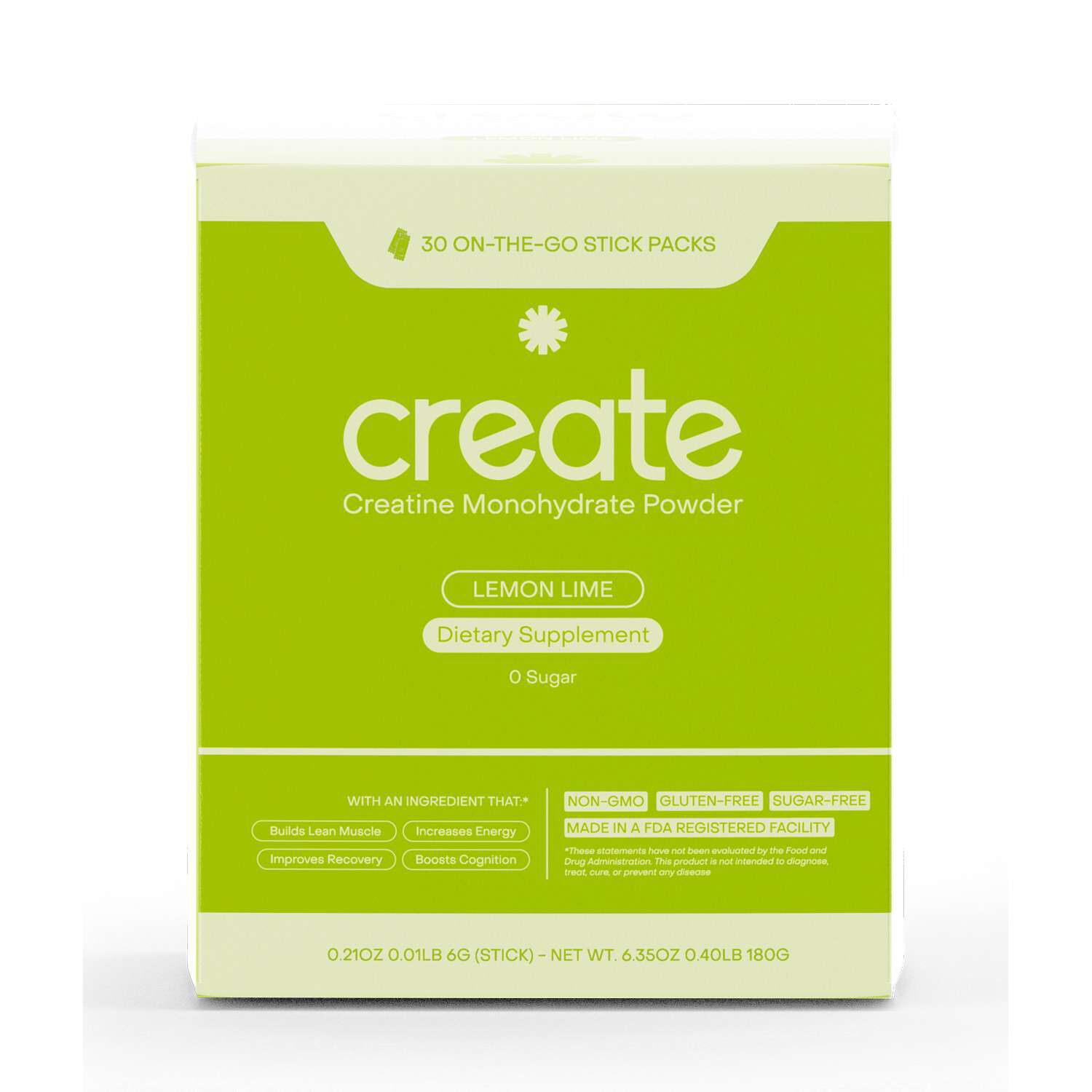 Creatine Monohydrate On-The-Go Stick Packs - Lemon Lime (30 Stick Packs)  | GNC
