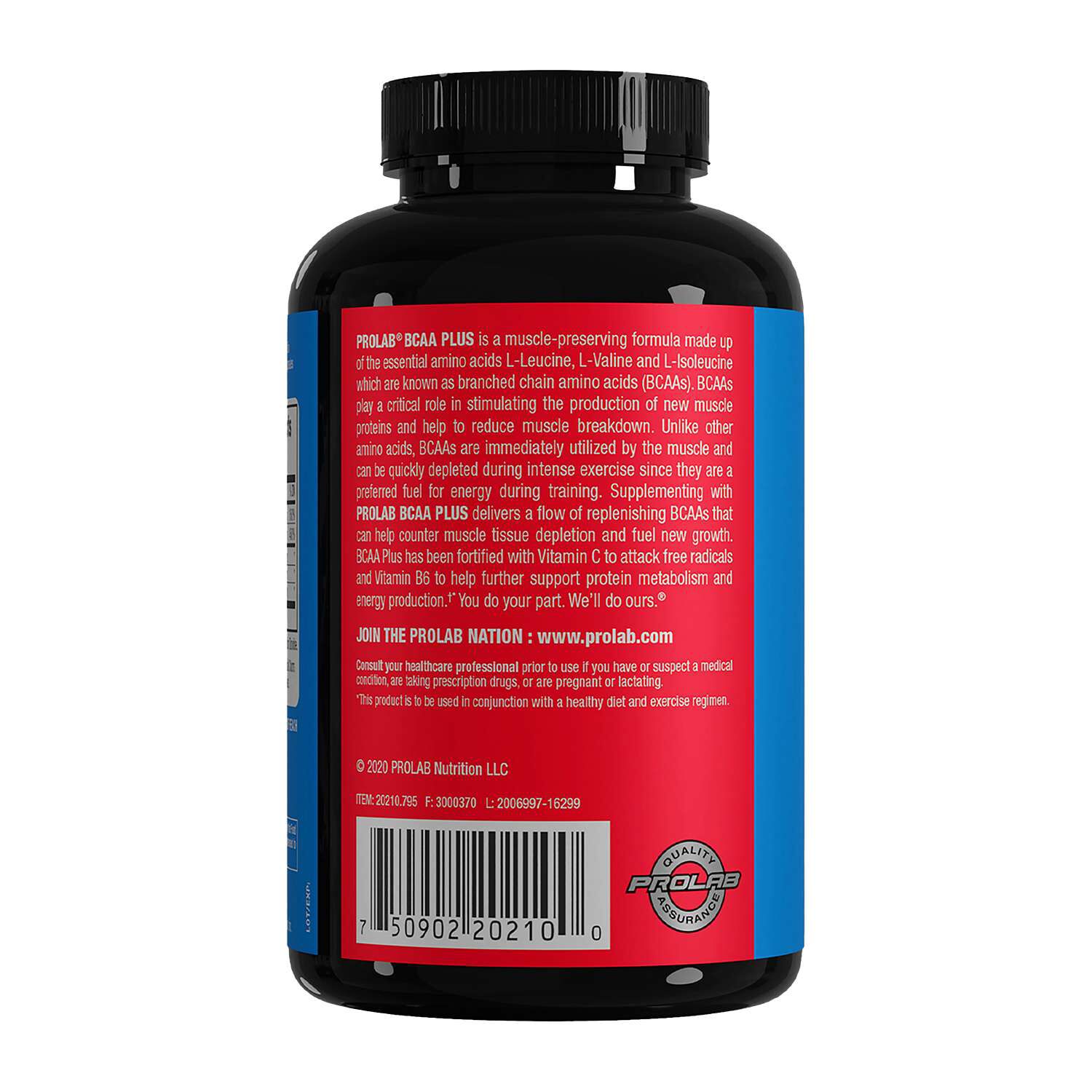 BCAA Plus - 180 Capsules (30 Servings)  | GNC