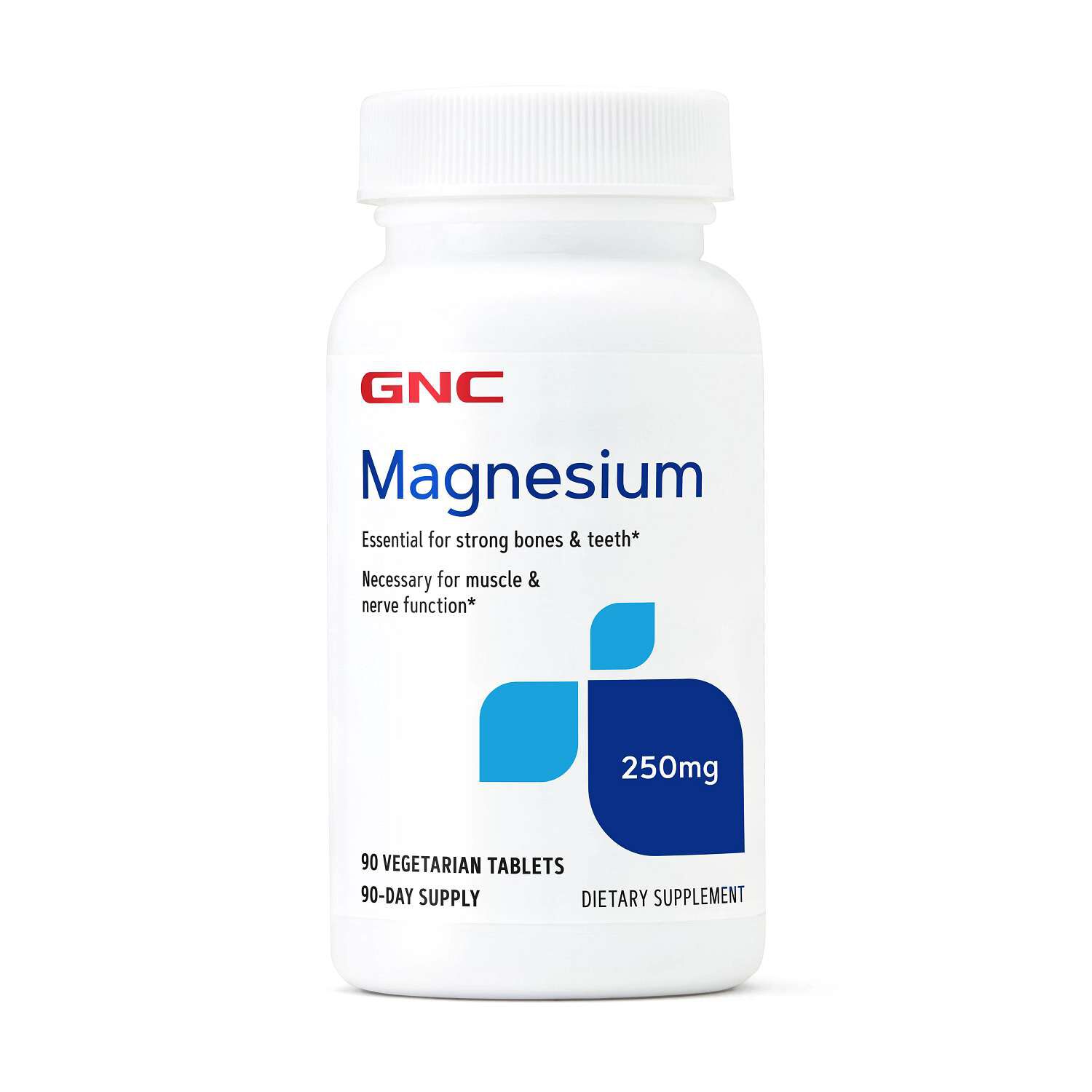 Magnesium Vegetarian Tablets 250mg - 90 Vegetarian Tablets (90 Servings) | GNC
