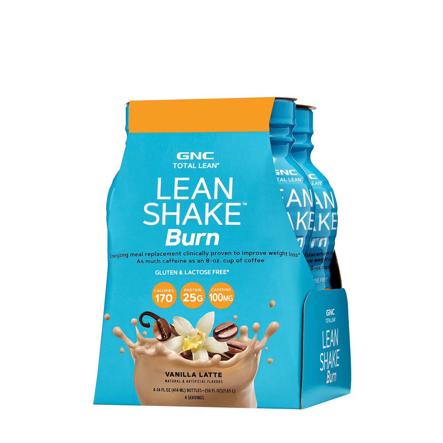 GNC Total Lean Lean Shake Burn Vanilla Latte - 4 Pack