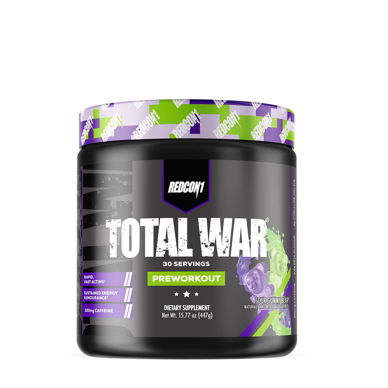 Total War&reg; Preworkout - Sour Gummy Bear&nbsp;(30 Servings) Sour Gummy Bear | GNC