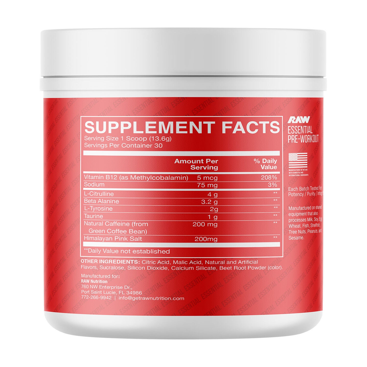 Essential Pre-Workout - Fruit Burst (30 Servings)