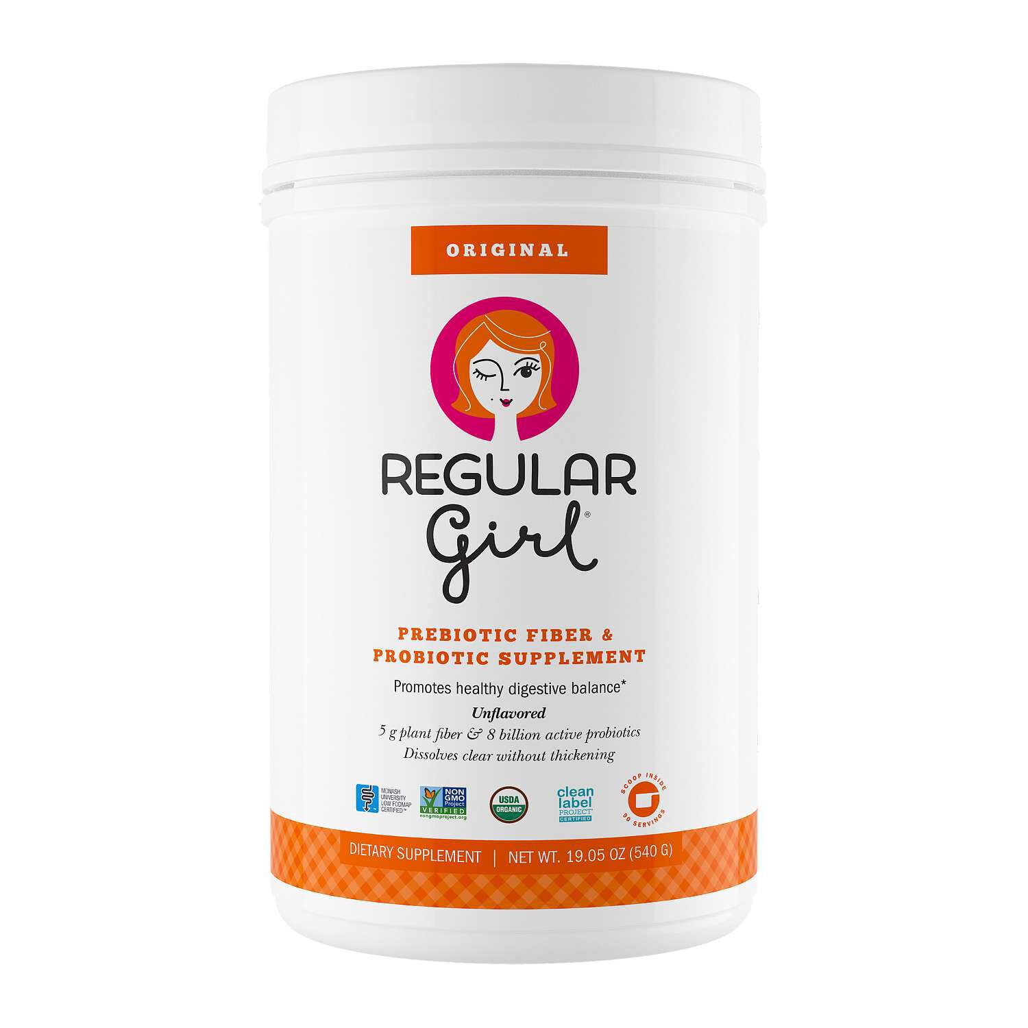Prebiotic Fiber & Probiotic Supplement - 19.05 oz. (90 Servings)