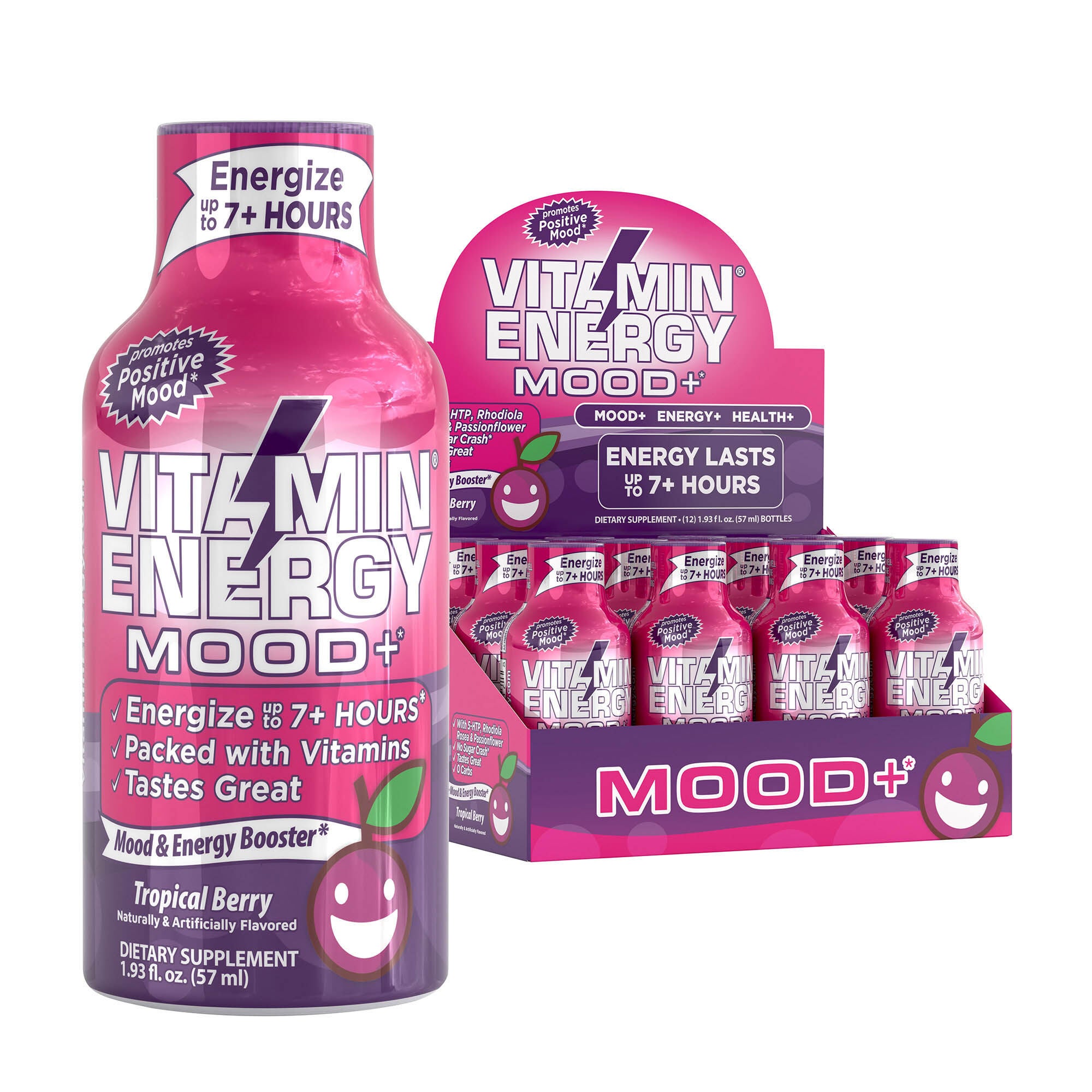 Mood+* Tropical Berry 12 Bottles GNC