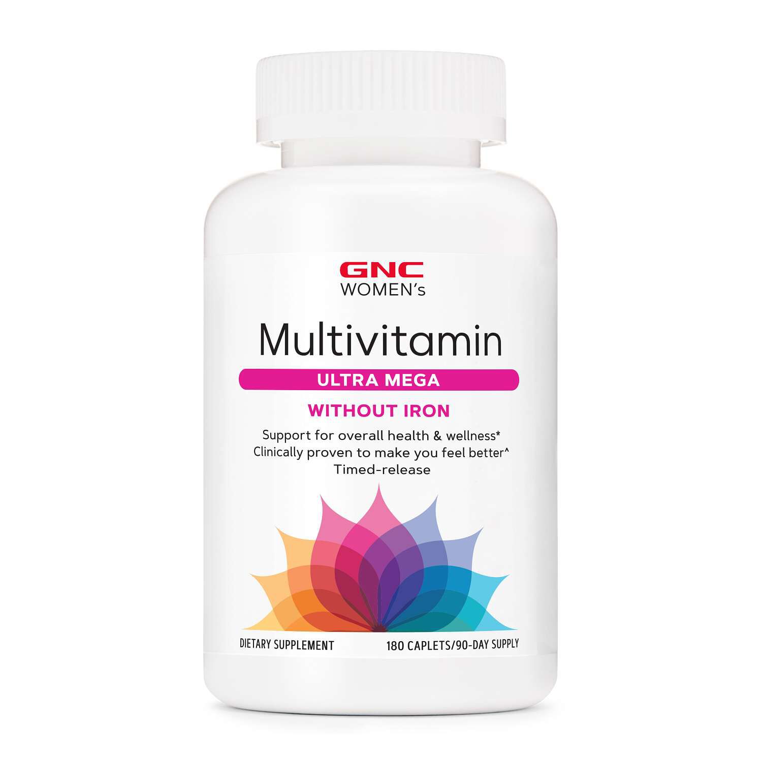 Multivitamin Ultra Mega Without Iron - 180 Caplets (90 Servings)