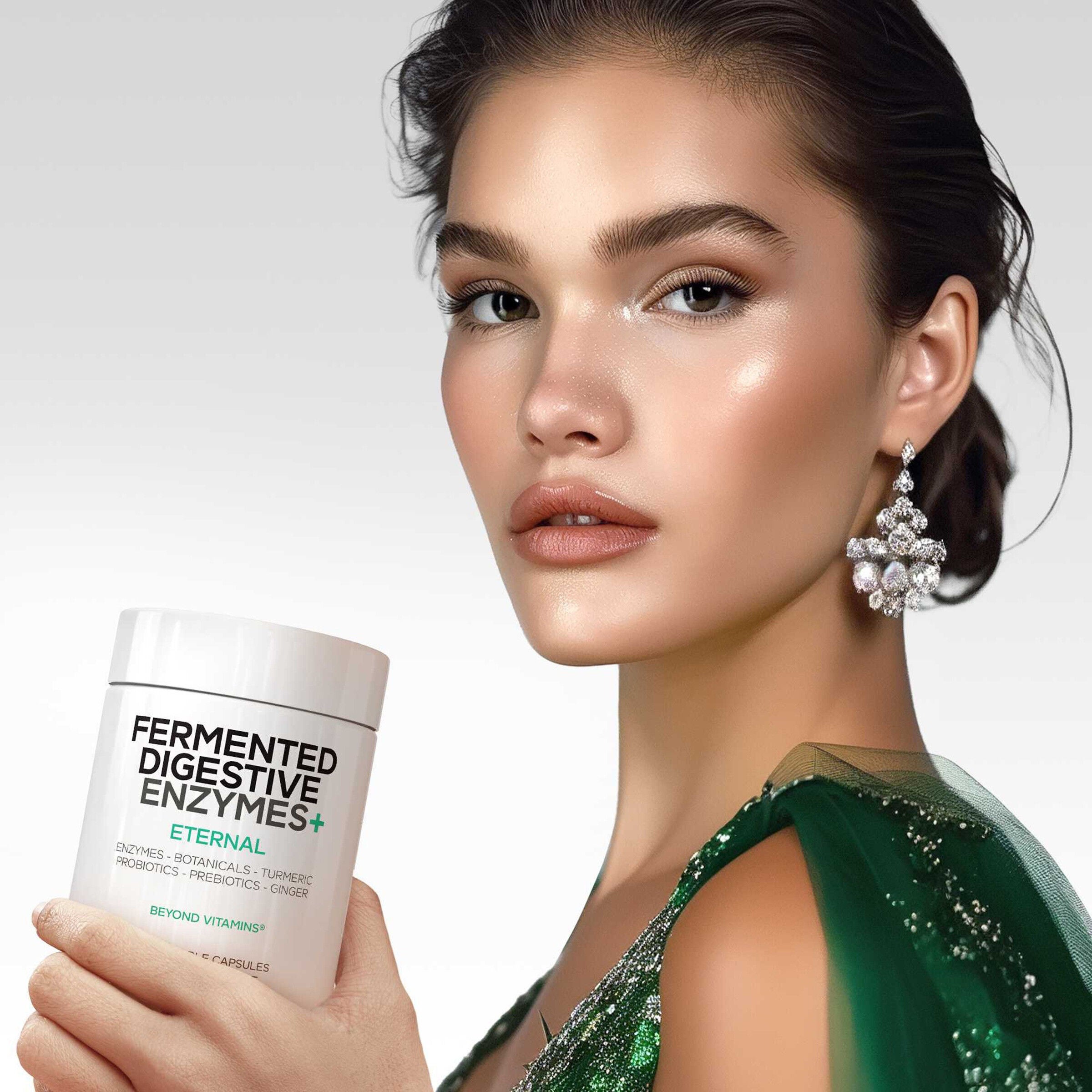 Fermented Digestive Enzymes with Probiotics &amp; Prebiotics - 90 Capsules (90 Servings)  | GNC